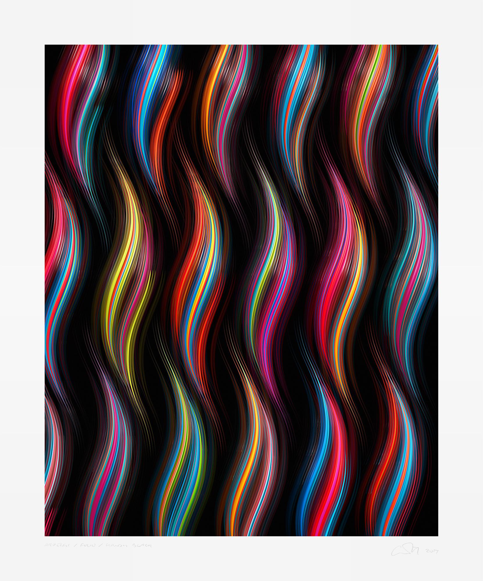 Chuck Elliott Print - Arpeggi / FOLIO / kandy black