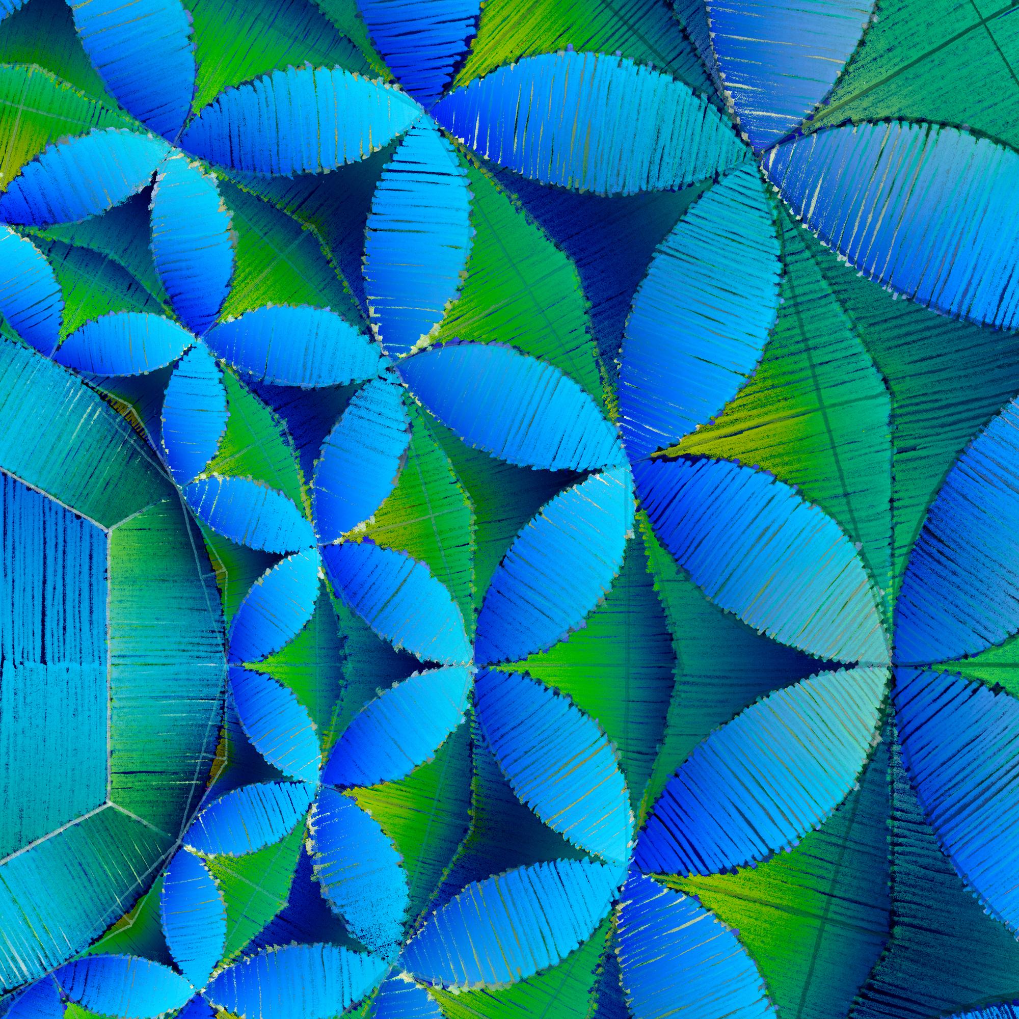 Balla / linear progression 1 - Abstract Geometric Print by Chuck Elliott