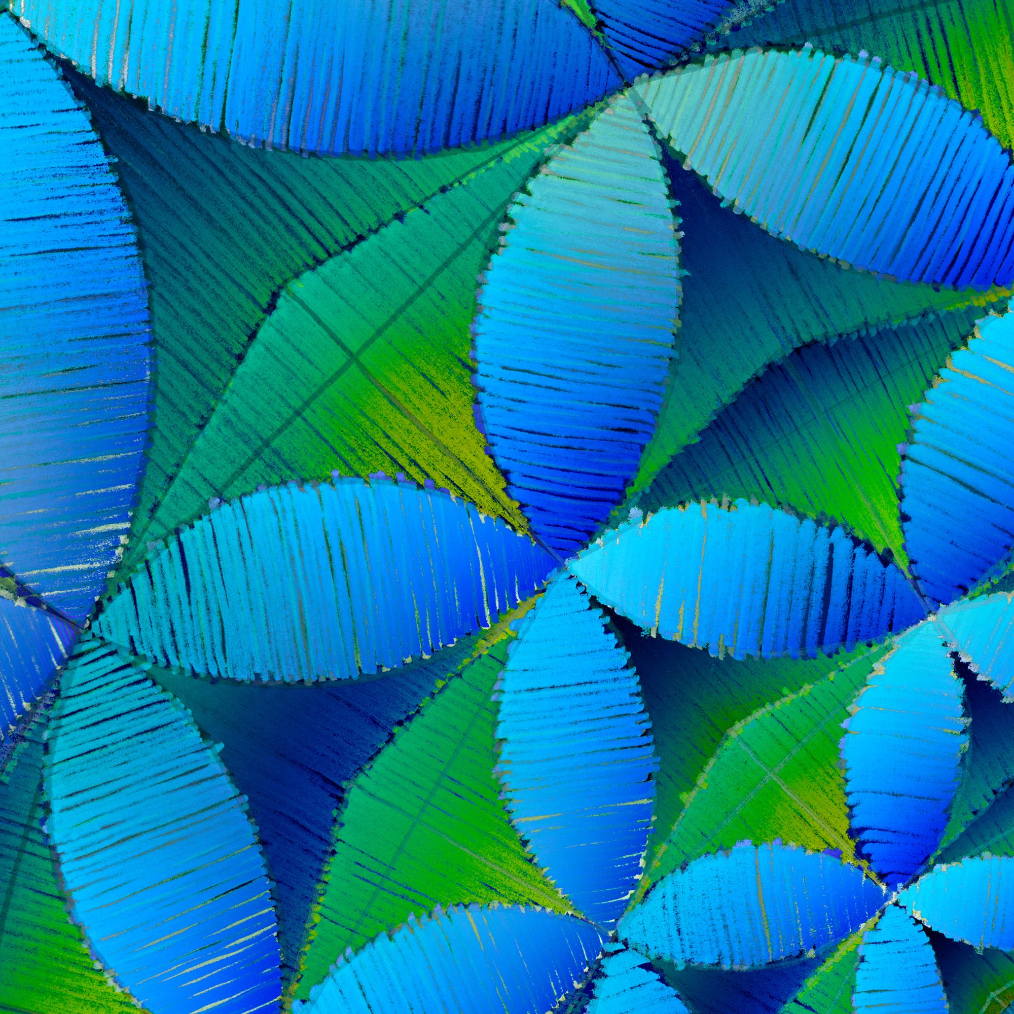Balla / linear progression 1 - Blue Print by Chuck Elliott