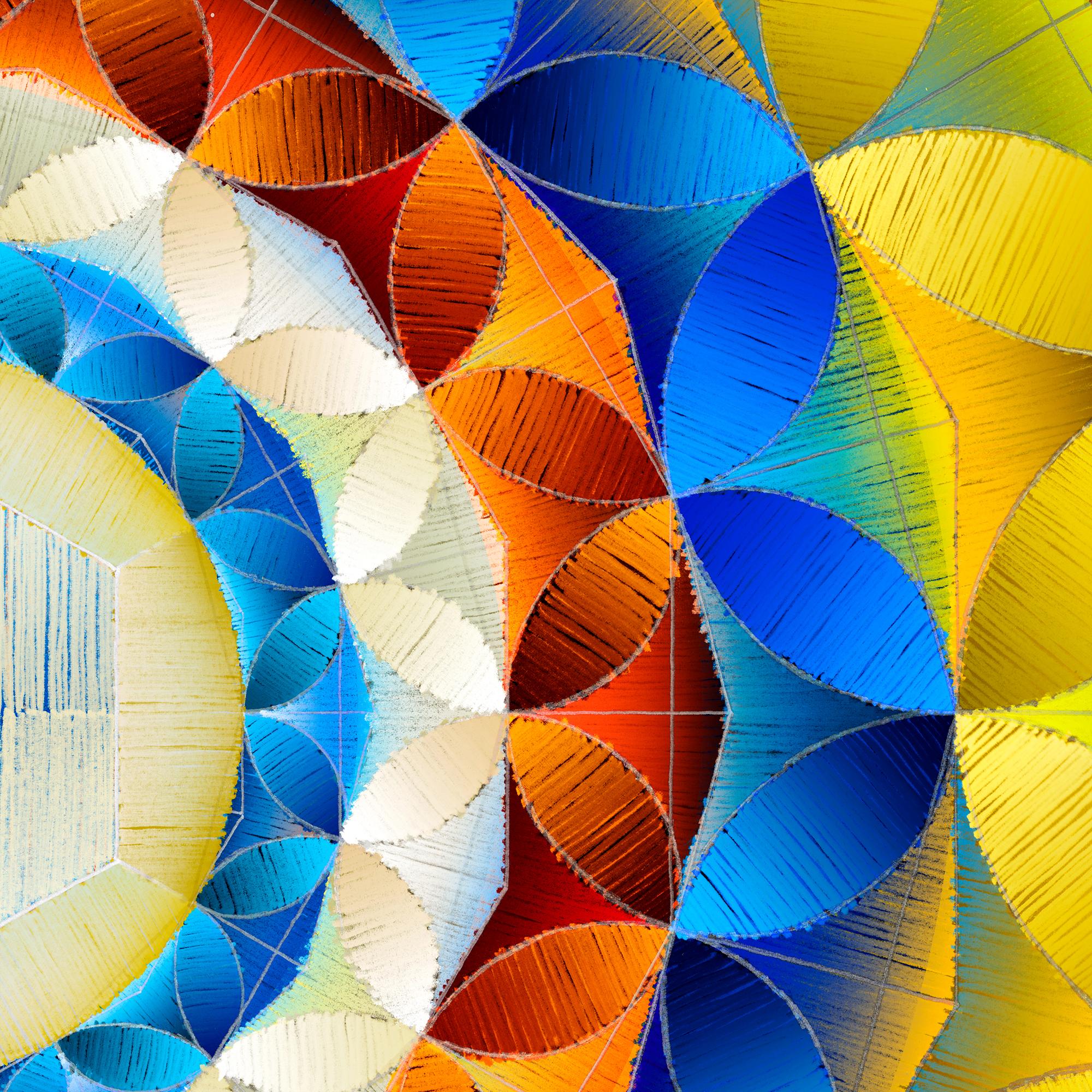 Balla / linear progression 2 - Abstract Geometric Print by Chuck Elliott