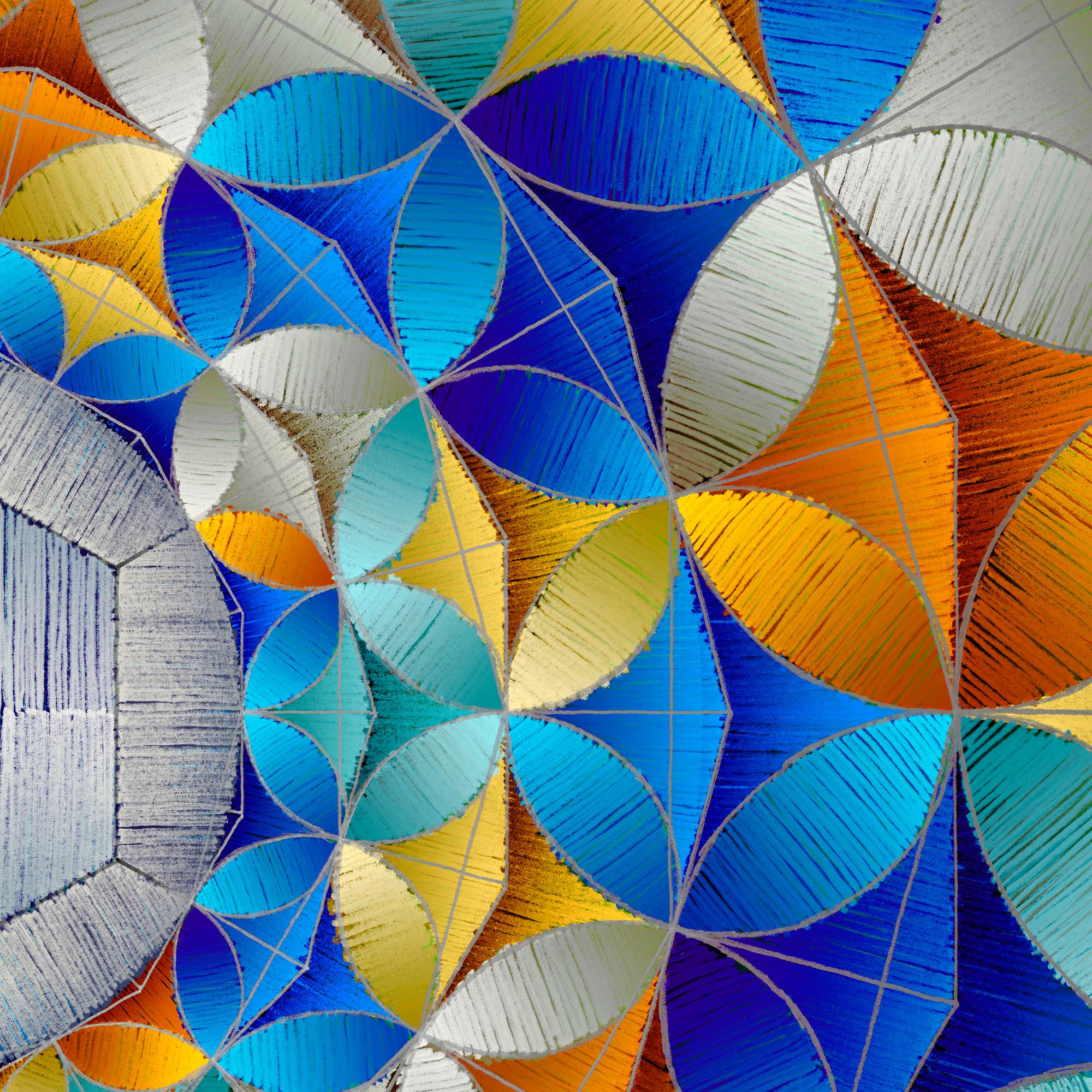 Balla / linear progression 4 - Abstract Geometric Print by Chuck Elliott