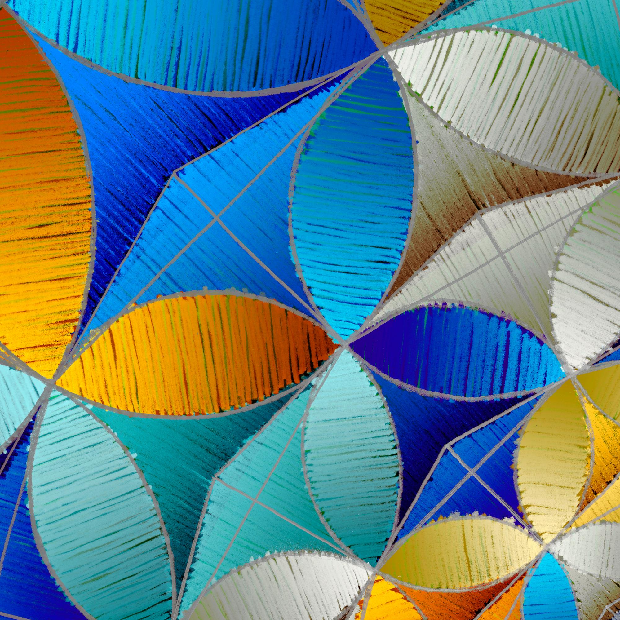 Balla / linear progression 4 - Beige Print by Chuck Elliott