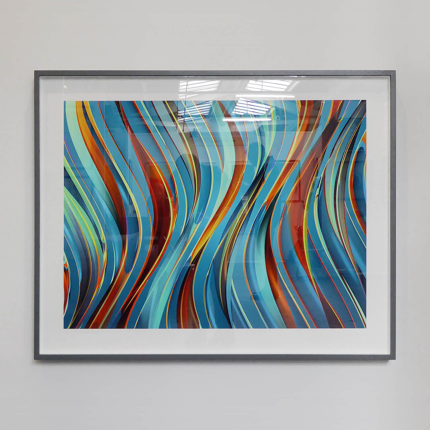 Flow / turquoise base - Print by Chuck Elliott