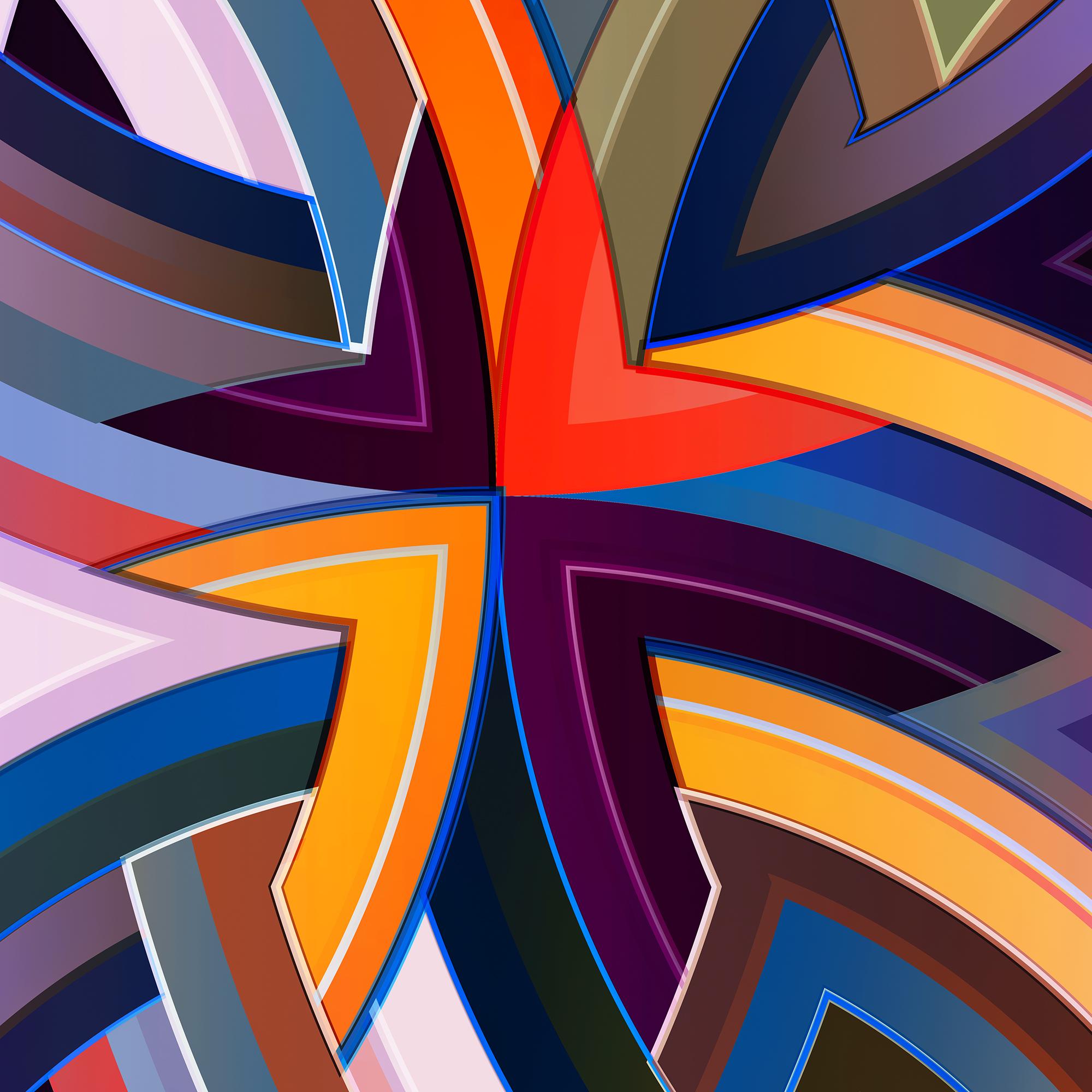 interStella / QUAD 1 CV1 - Print Astrattismo geometrico di Chuck Elliott
