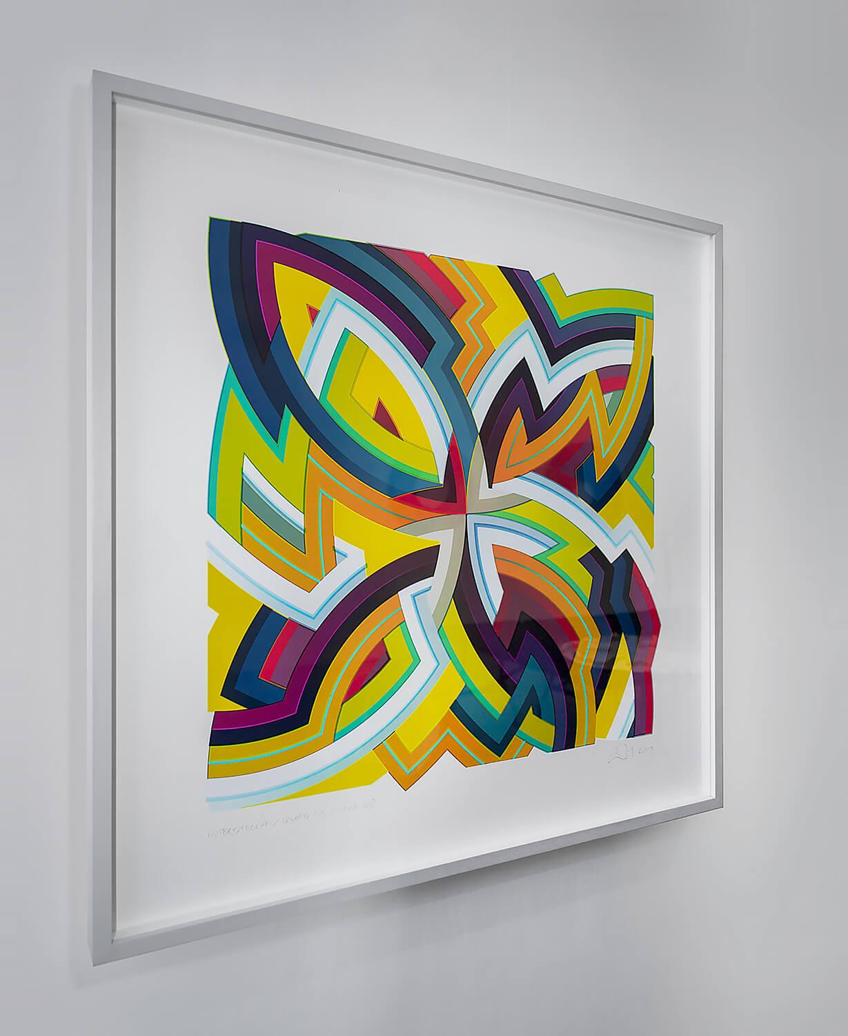 interStella / Quad 1 pt3 - Abstract Geometric Print by Chuck Elliott
