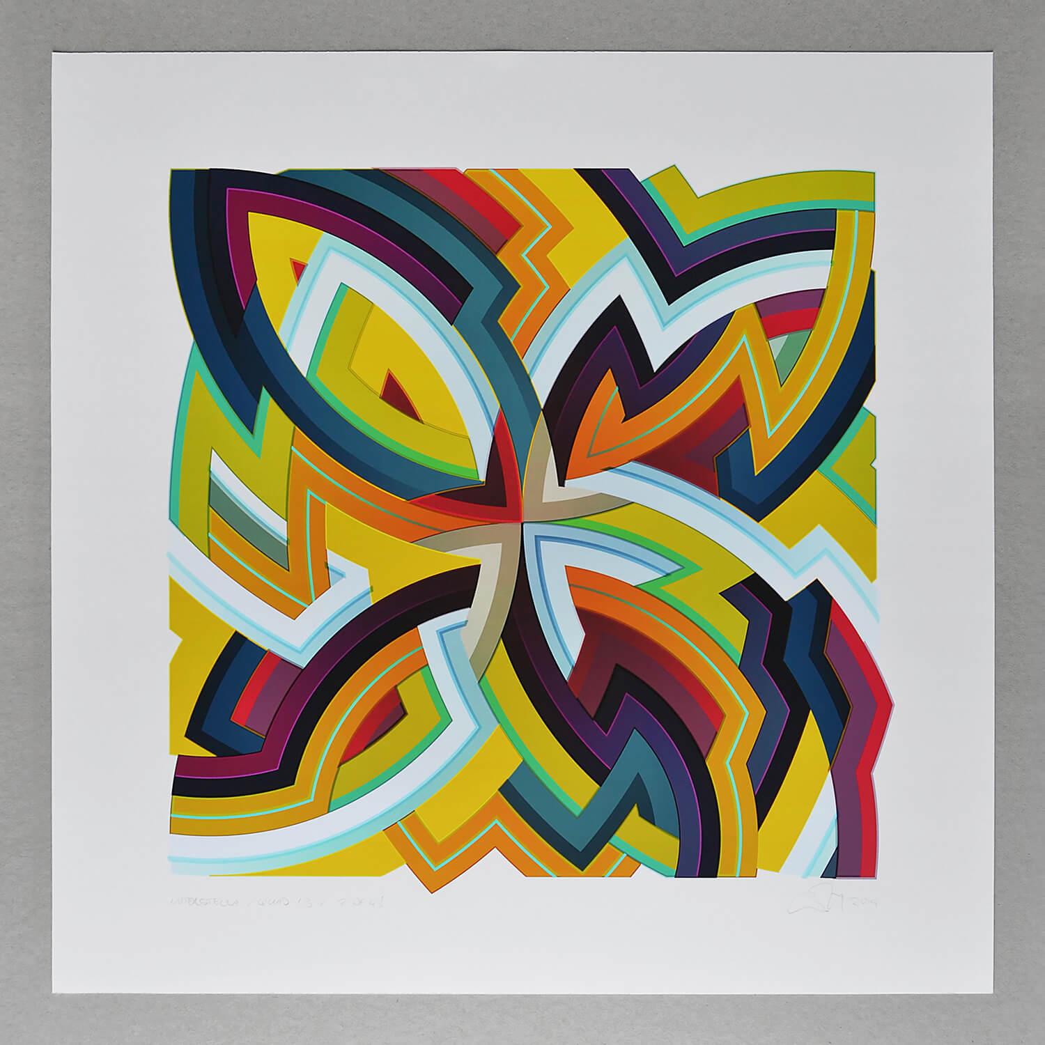 Chuck Elliott Abstract Print - interStella / Quad 1 pt3