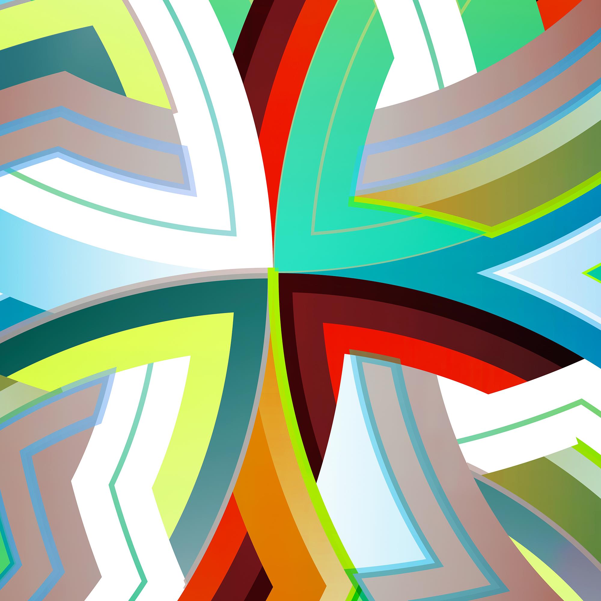 interStella / QUAD 2 CV1 (Geometrische Abstraktion), Print, von Chuck Elliott