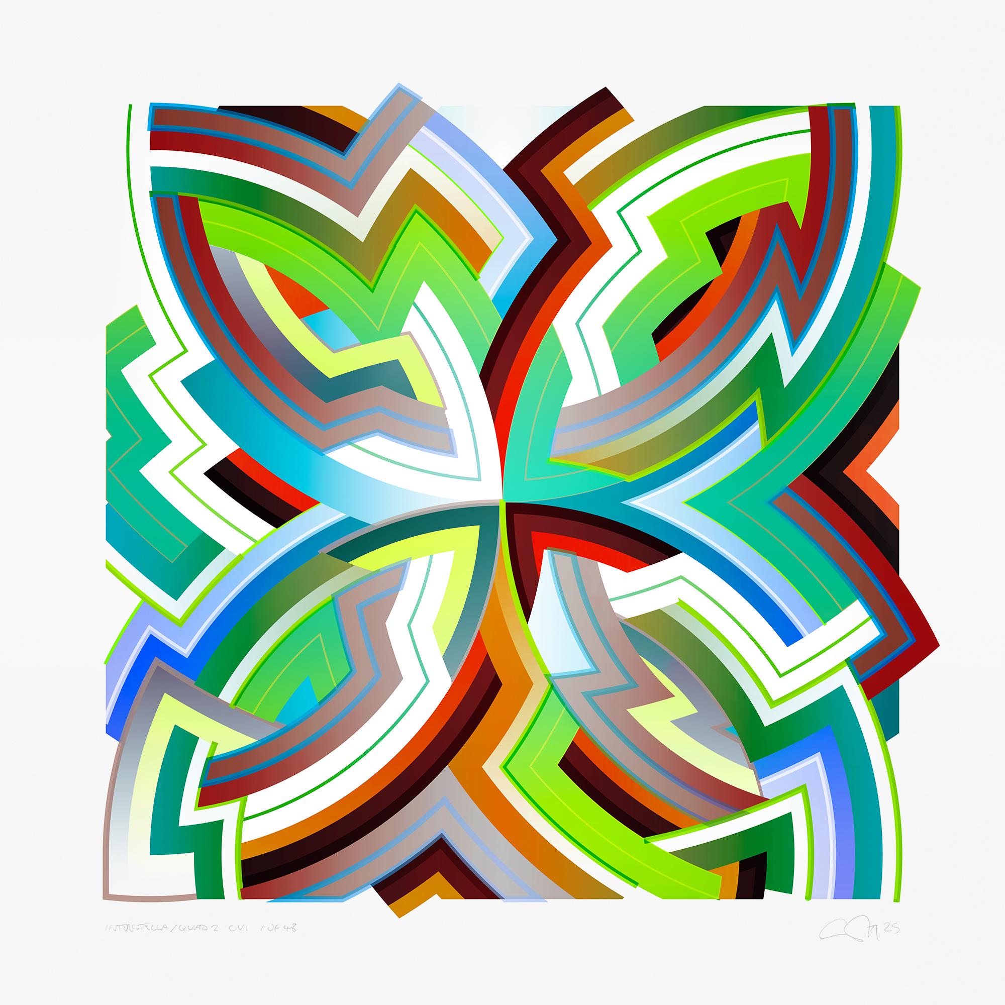 Chuck Elliott Print – interStella / QUAD 2 CV1