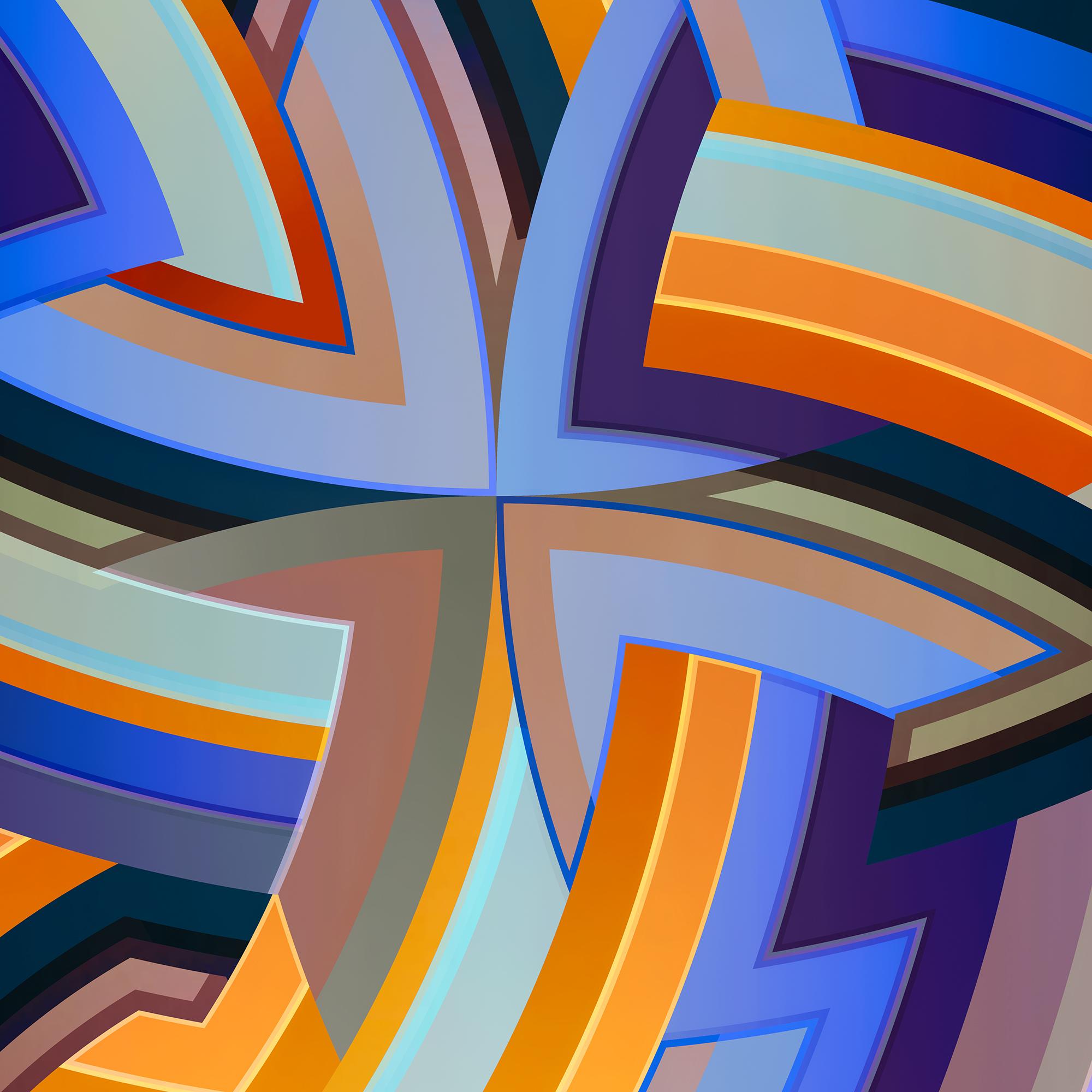 interStella / QUAD 2 CV2 (Geometrische Abstraktion), Print, von Chuck Elliott