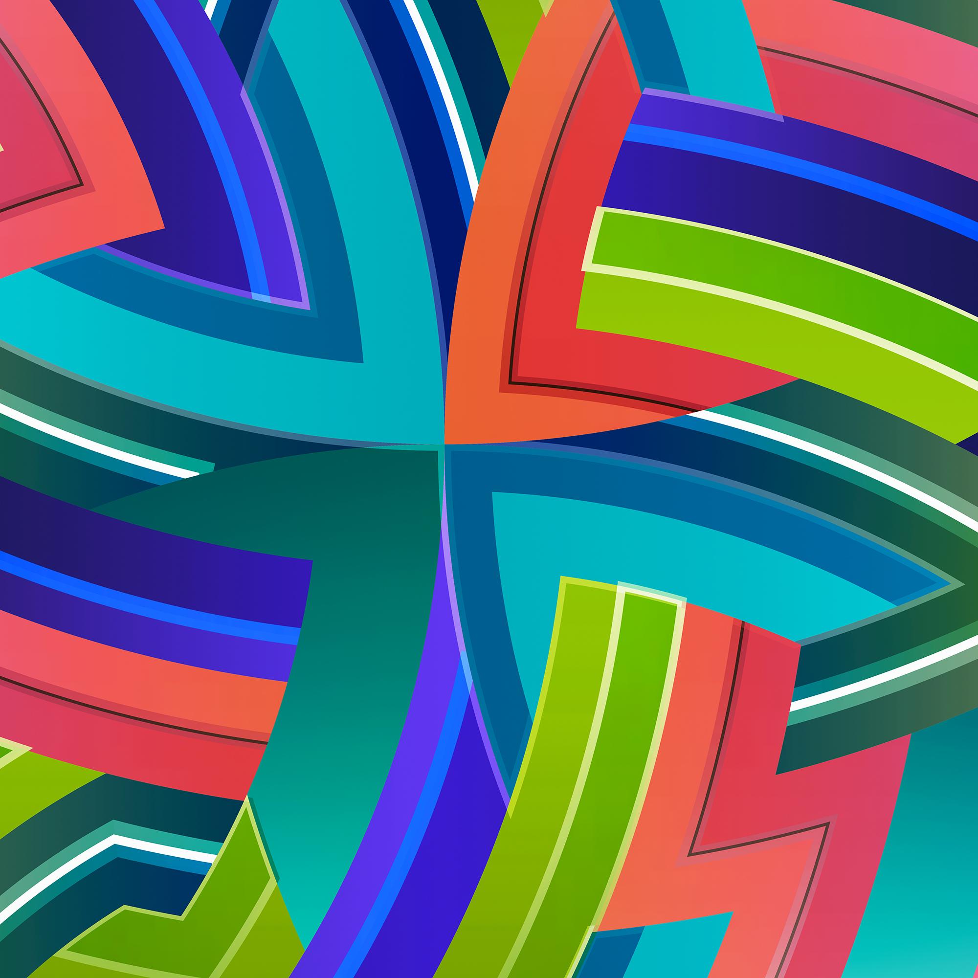 interStella / QUAD 2 CV4 (Geometrische Abstraktion), Print, von Chuck Elliott