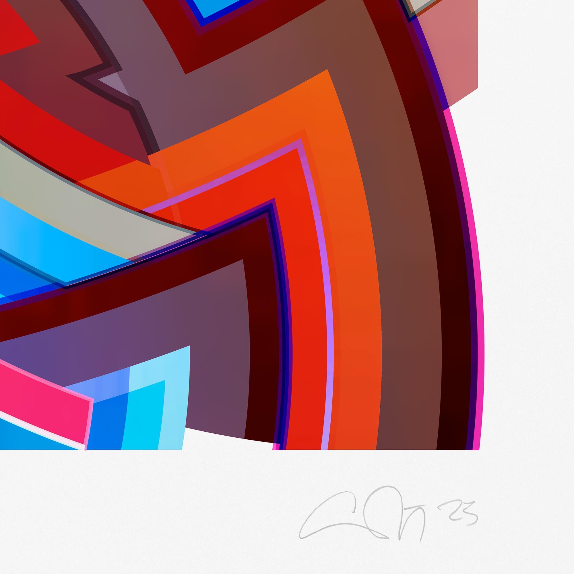 interStella / QUAD 3 CV3 - Abstract Print Grigio di Chuck Elliott
