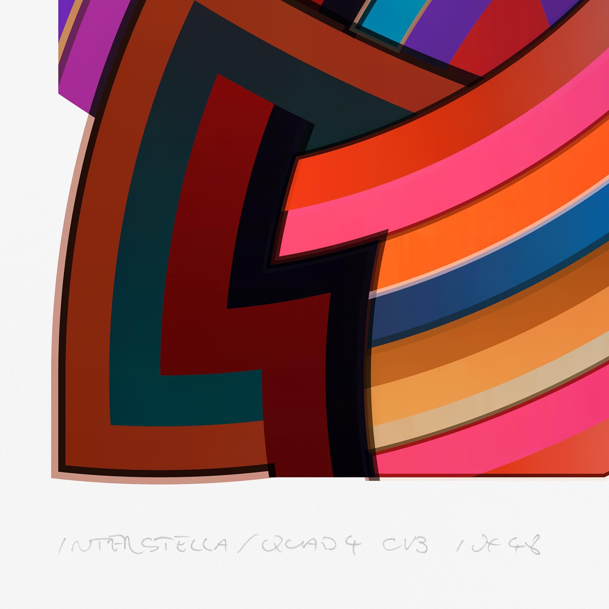 interStella / QUAD 4 CV3 è una stampa a pigmenti d'archivio in edizione limitata su carta fine art Hahnemühle 305gsm 100% cotone; firmata ed edita individualmente, con un numero di catalogo unico per garantire l'autenticità.

Edizione di 48, più 4