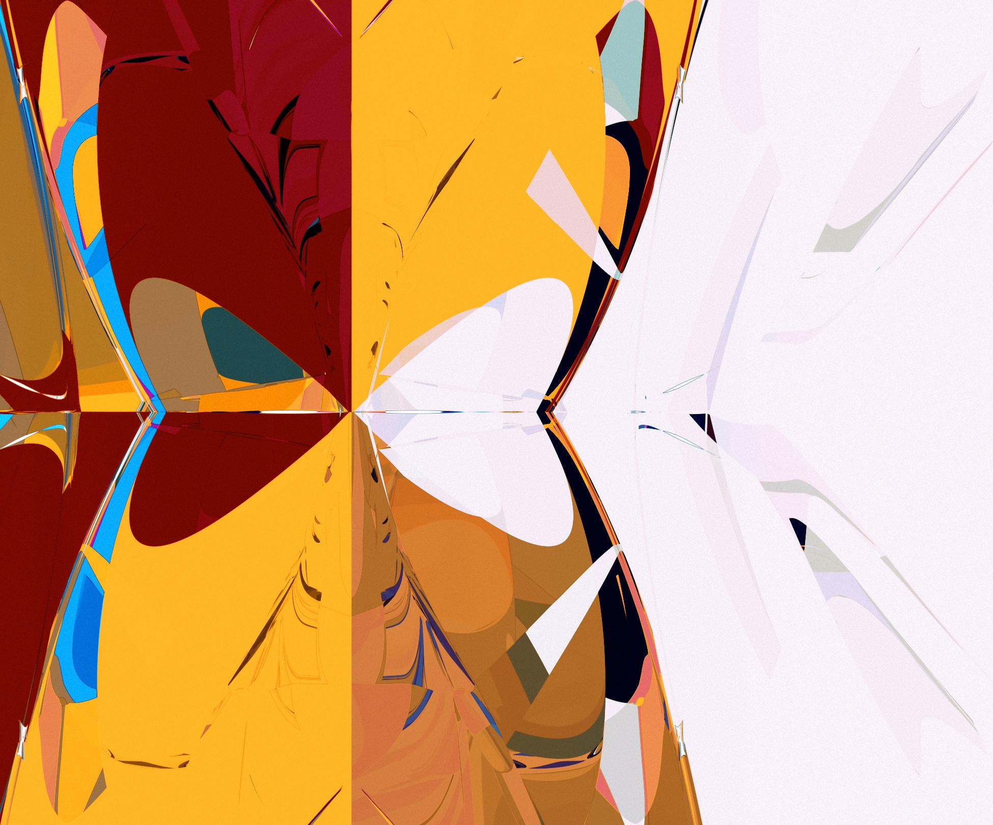 XGen 2 / chromatic variation 4 - White Abstract Print by Chuck Elliott
