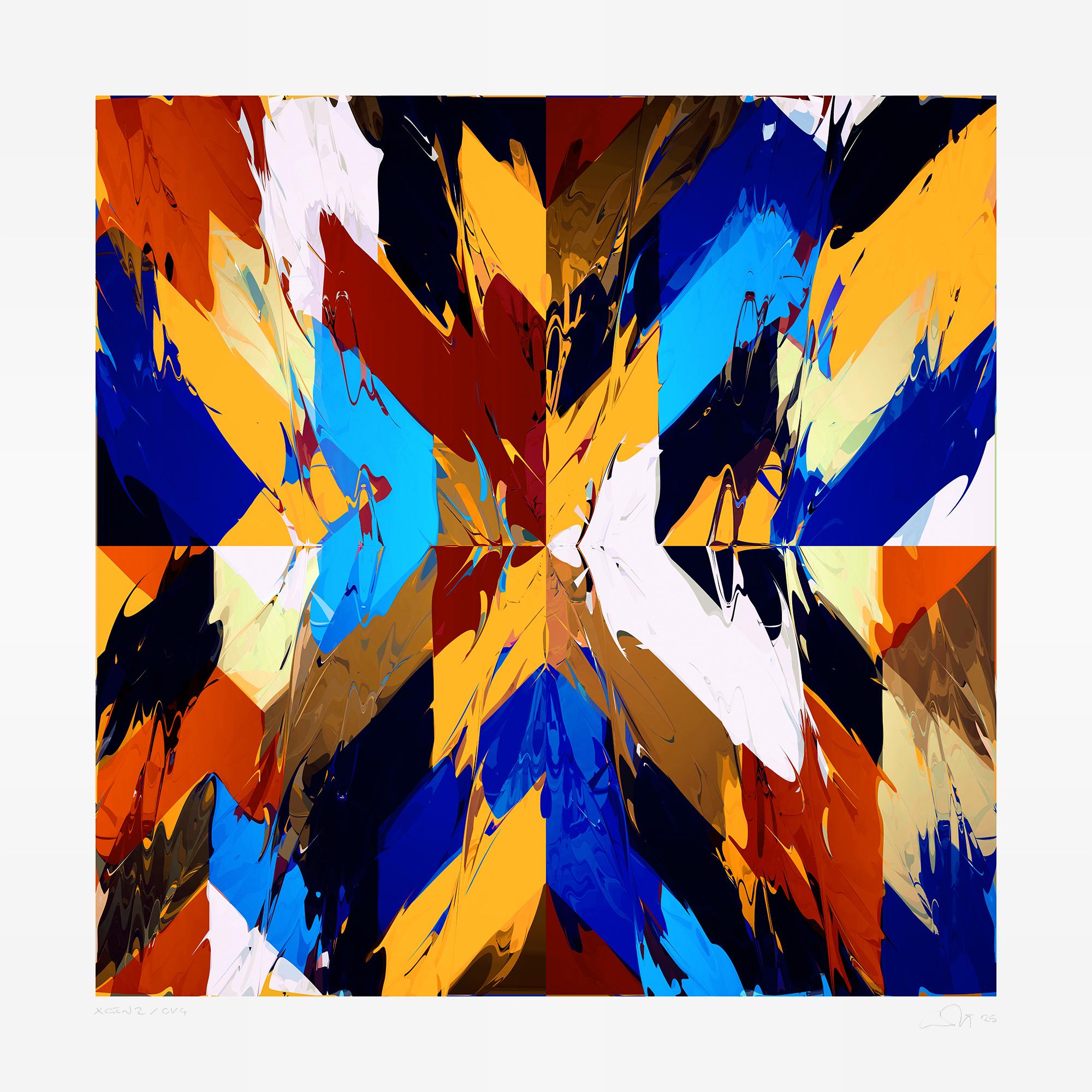 Chuck Elliott Abstract Print - XGen 2 / chromatic variation 4