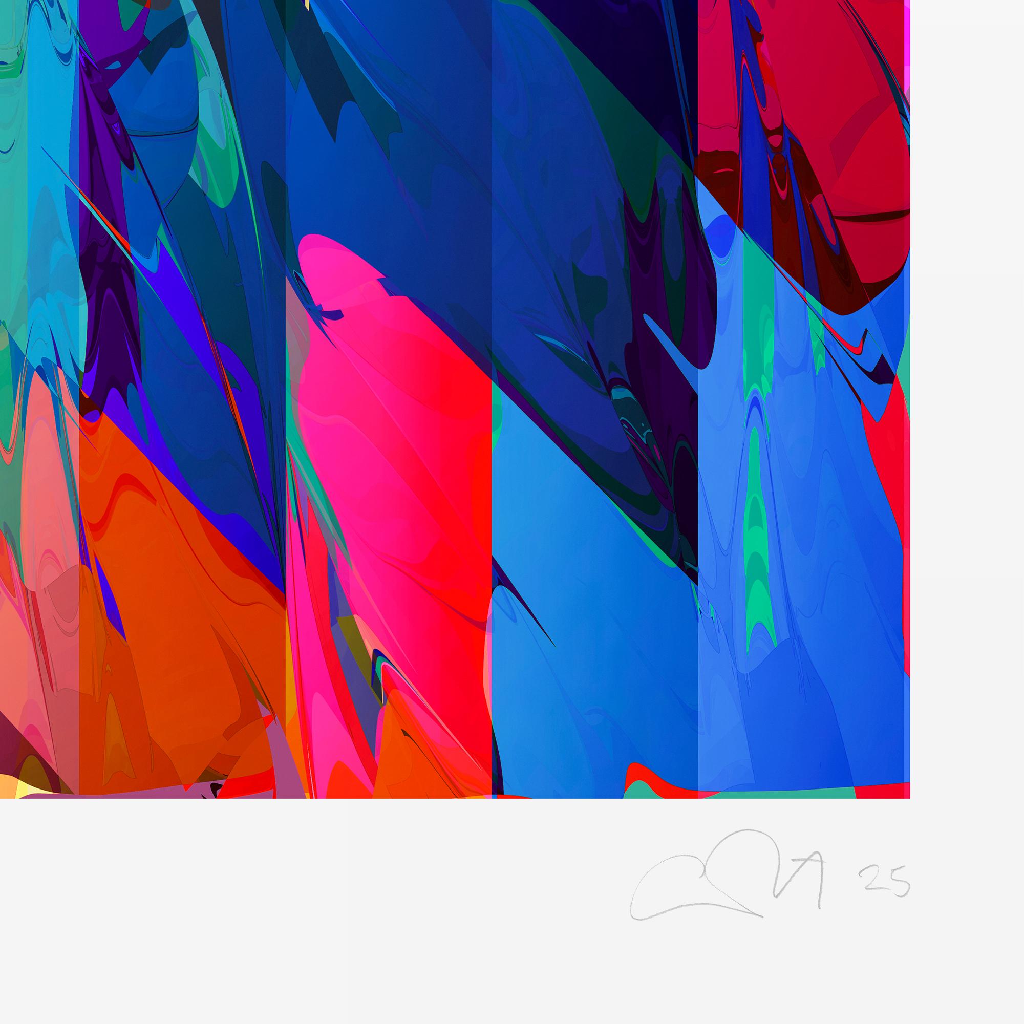 XGen 2 / chromatic variation 5 is a limited edition archival pigment print on Hahnemühle 305gsm 100% cotton fine art paper; individually signed and editioned, with a unique catalogue raisonné number for guaranteed authenticity.

Edition of 48, plus