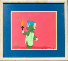 Hand painted Looney Tunes film cel of Porky Pig by Chuck Jones