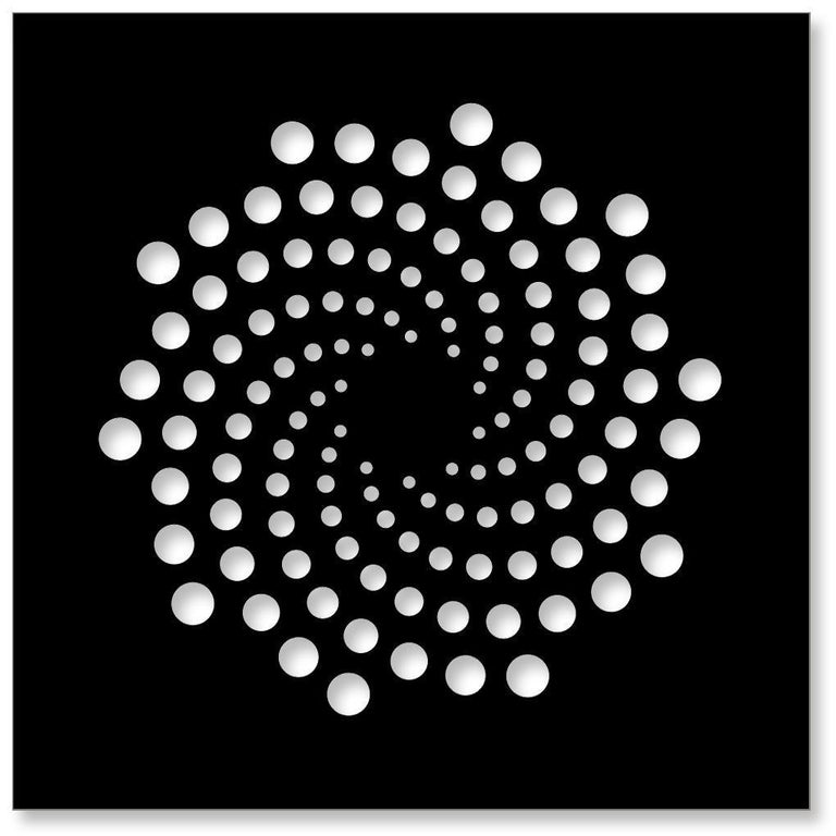 Chuck Krause - Spirals (Black and White), original three dimensional ...