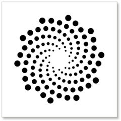 Spirals (Black & White), original three dimensional geometric wall relief 