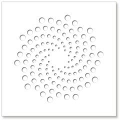 Spirals (White), original three dimensional geometric design wall relief 