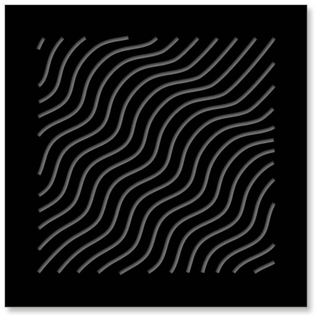 Chuck Krause Stones (Black and Gray), original three dimensional geometric design wall relief