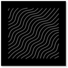 Used Waves (Black & Gray), original three dimensional geometric design wall relief 