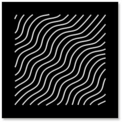 Used Waves (Black & White), original three dimensional geometric design wall relief 