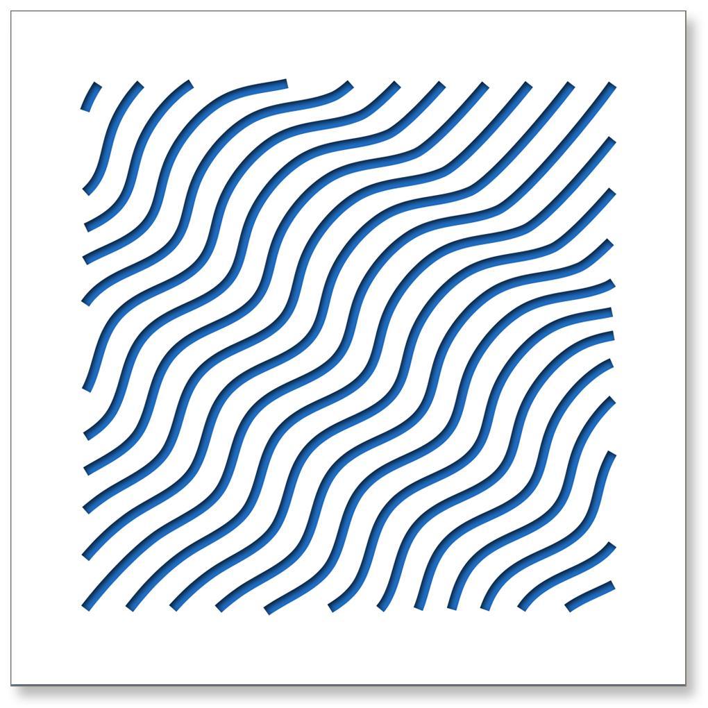 Chuck Krause Waves (Blue), original three dimensional geometric design wall relief For Sale at