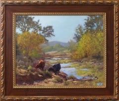 Vintage "BRAVO CREEK" TEXAS HILL COUNTRY CATTLE