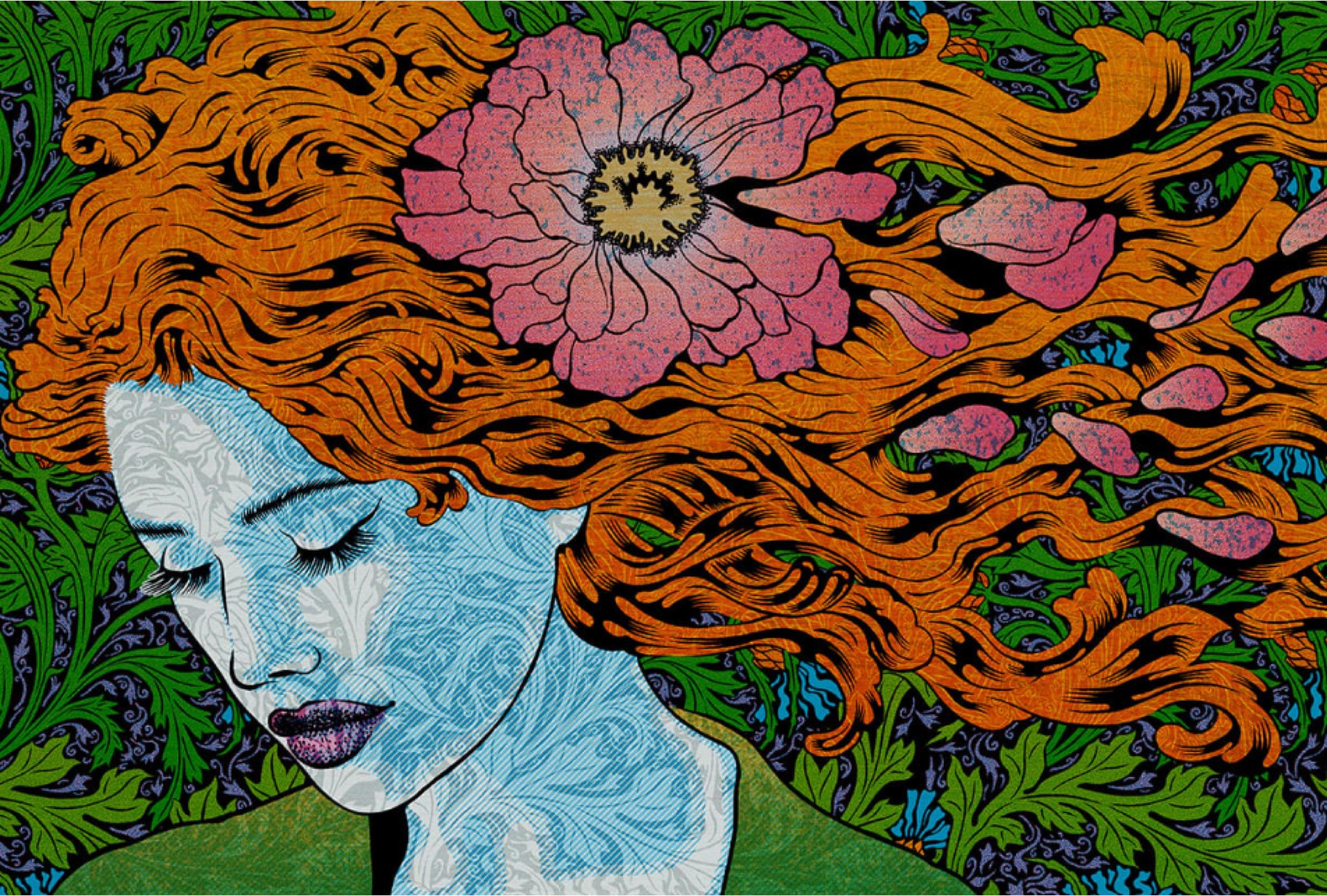 Flora, Wood Panel by Chuck Sperry 2022 For Sale 2