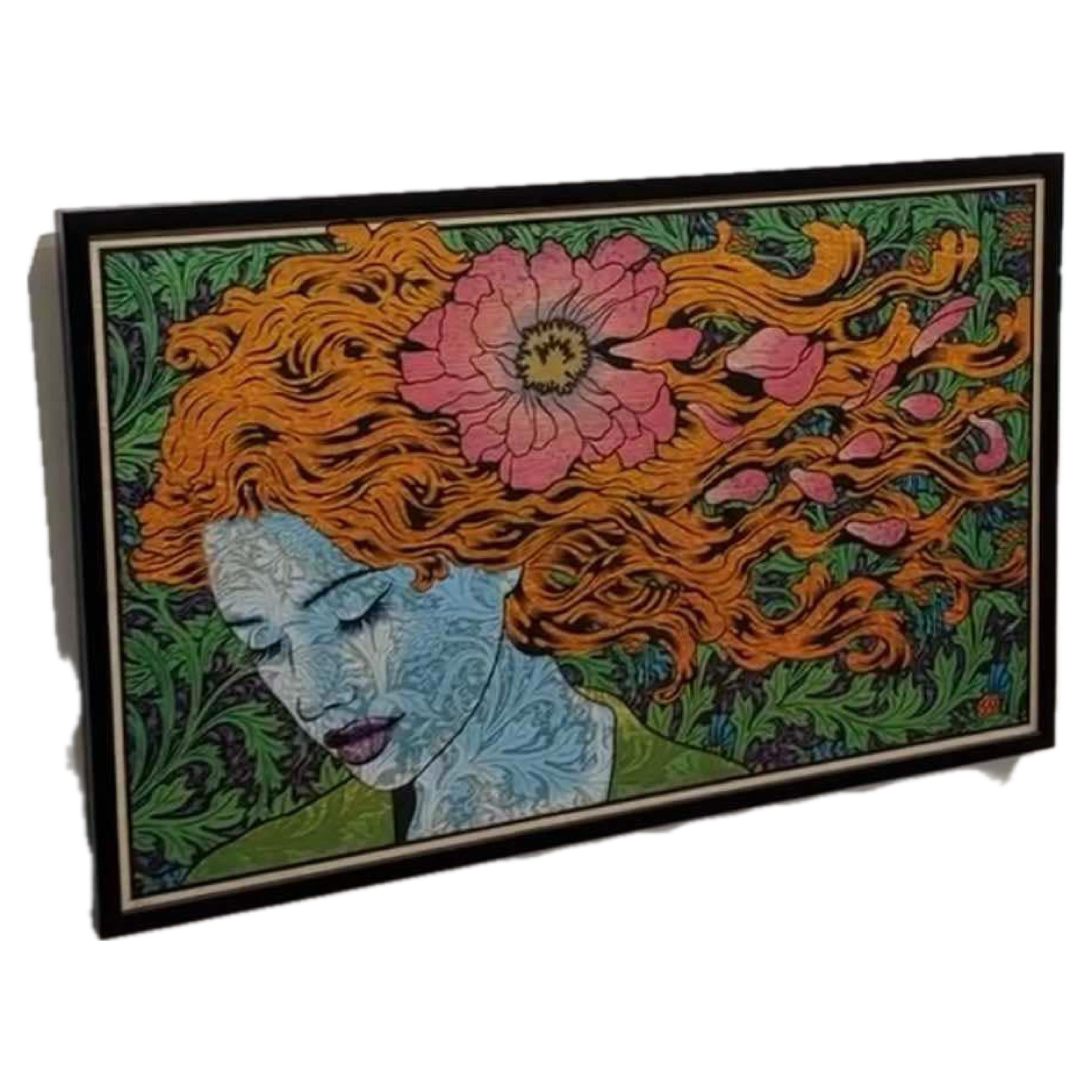 Flora, Panel de madera de Chuck Sperry 2022