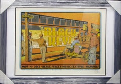 Vintage Beal Street Music Festival, LE Lithograph 53/125. Signed by Artist Chuck Sperry