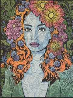 Chuck Sperry Serigrafía al ácido "Alegría" Arte musical contemporáneo