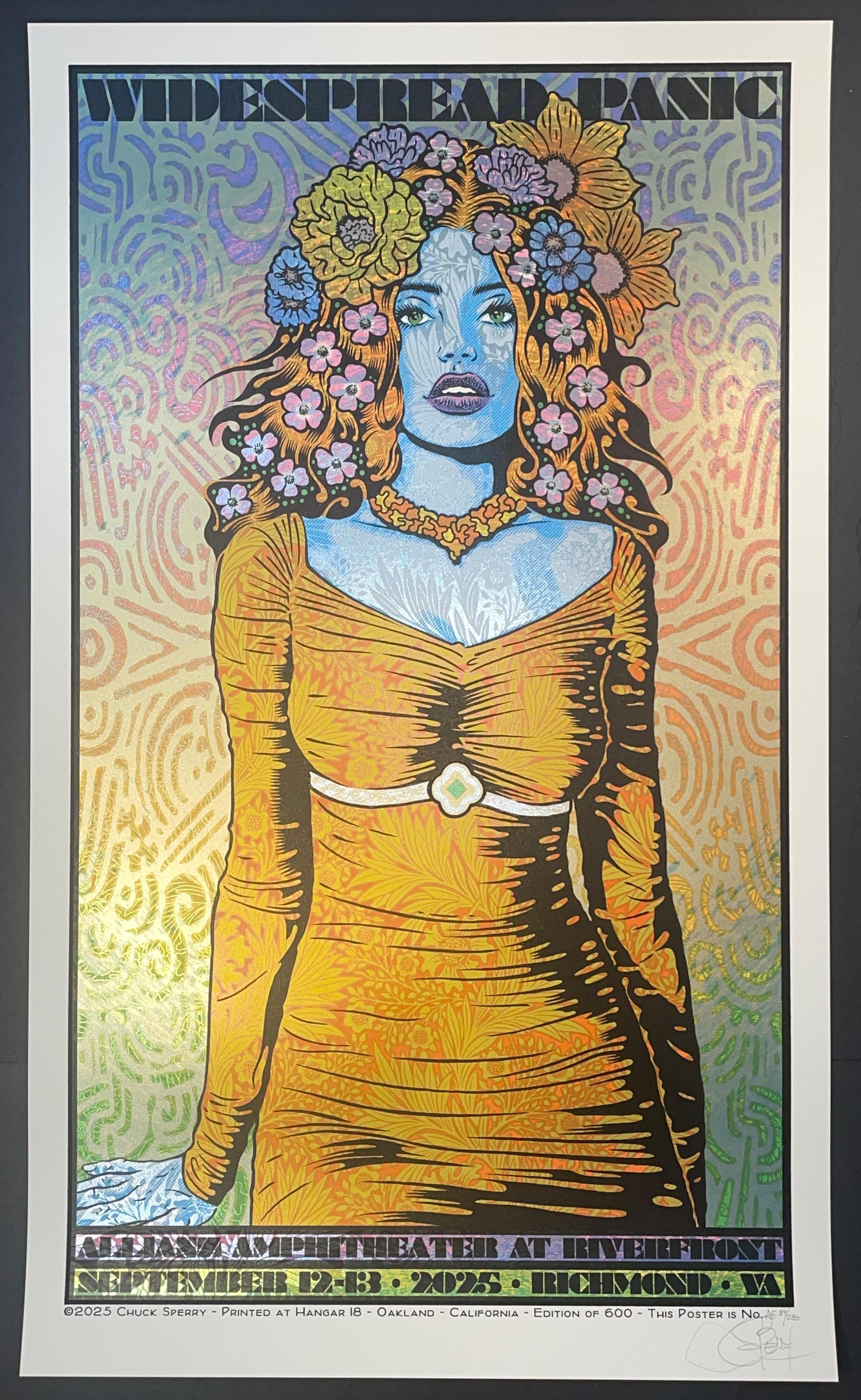 Chuck Sperry & Widespread Panic Sérigraphie d'art Richmond VA Musique