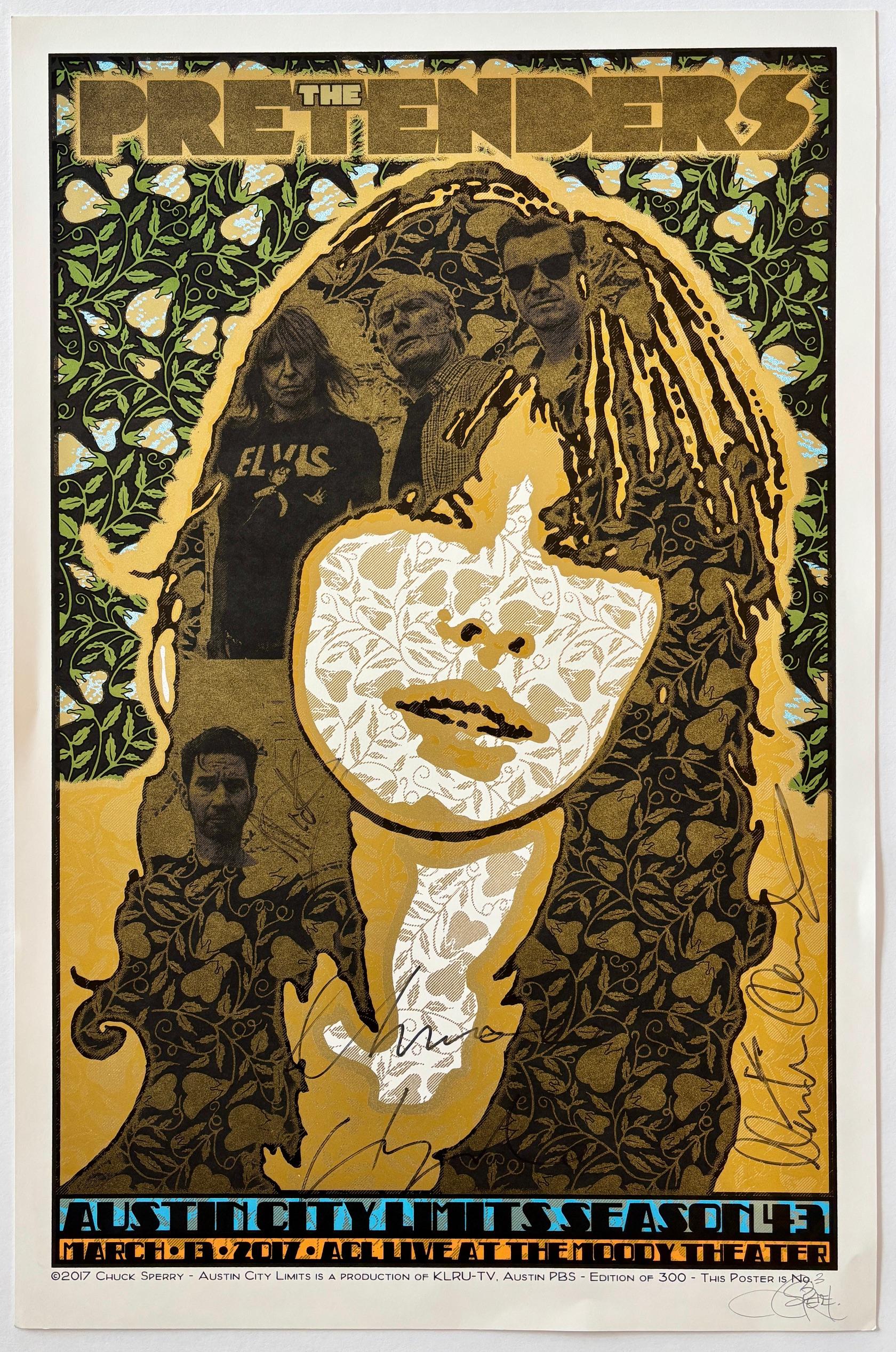 Portrait Print de Chuck Sperry - The Pretenders - Póster original de Austin City Limits - Firmado por Chrissie Hynde
