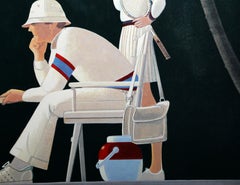 Tennis, lithographie Art déco de Chuck Wilkinson