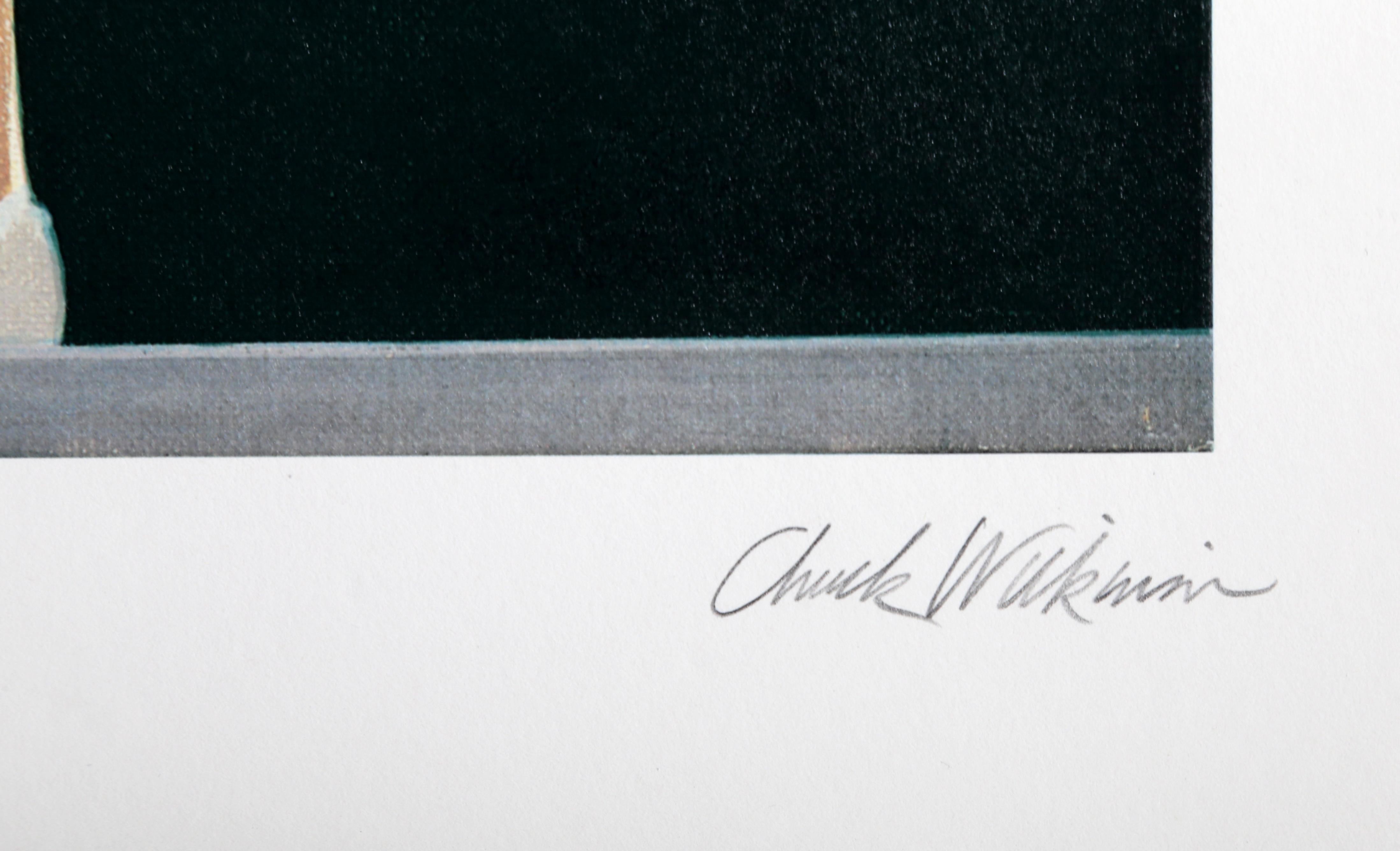 Tennis, Art Deco Lithographie von Chuck Wilkinson im Angebot 2