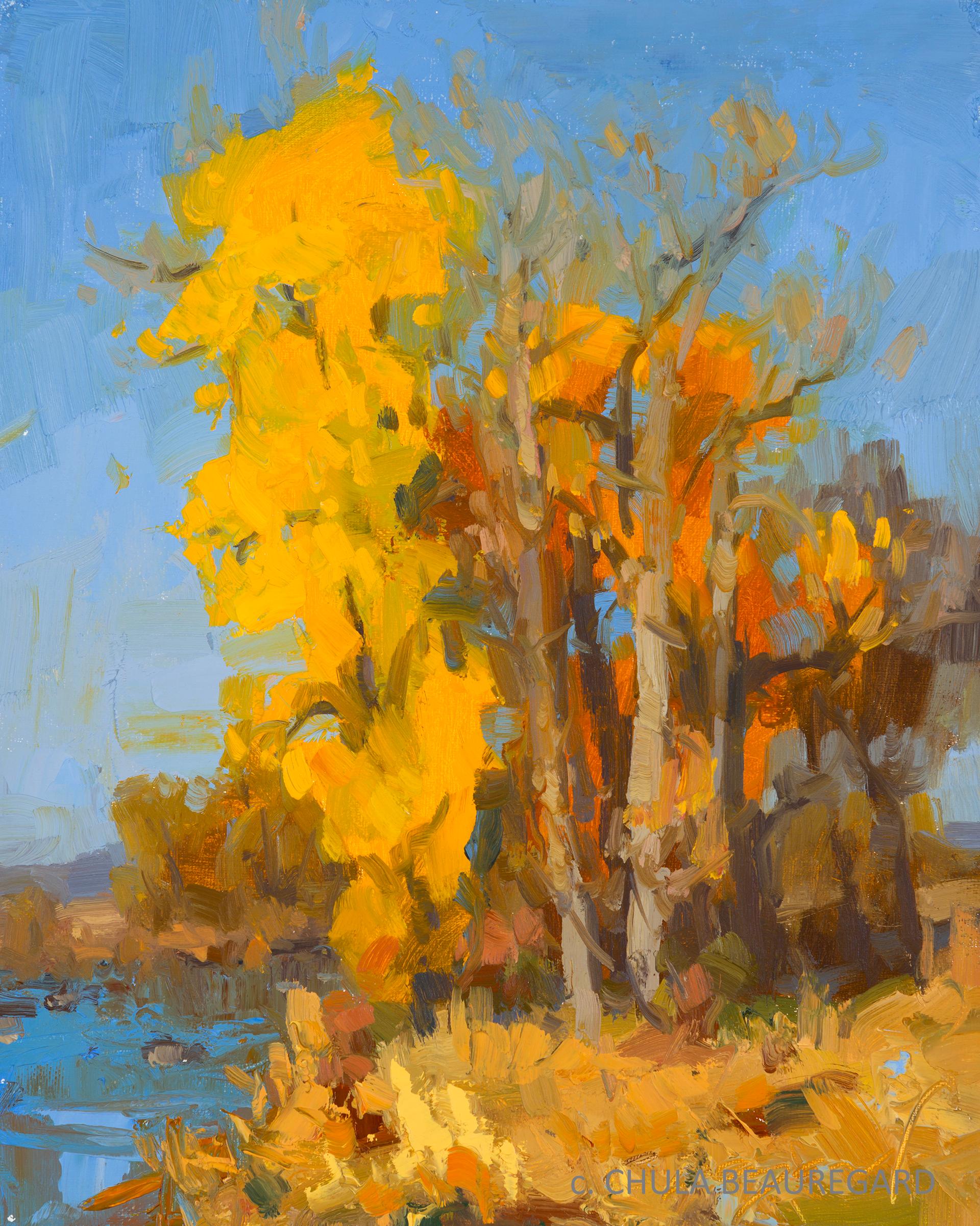 Der Letzte der Saison (Impressionismus), Painting, von Chula Beauregard