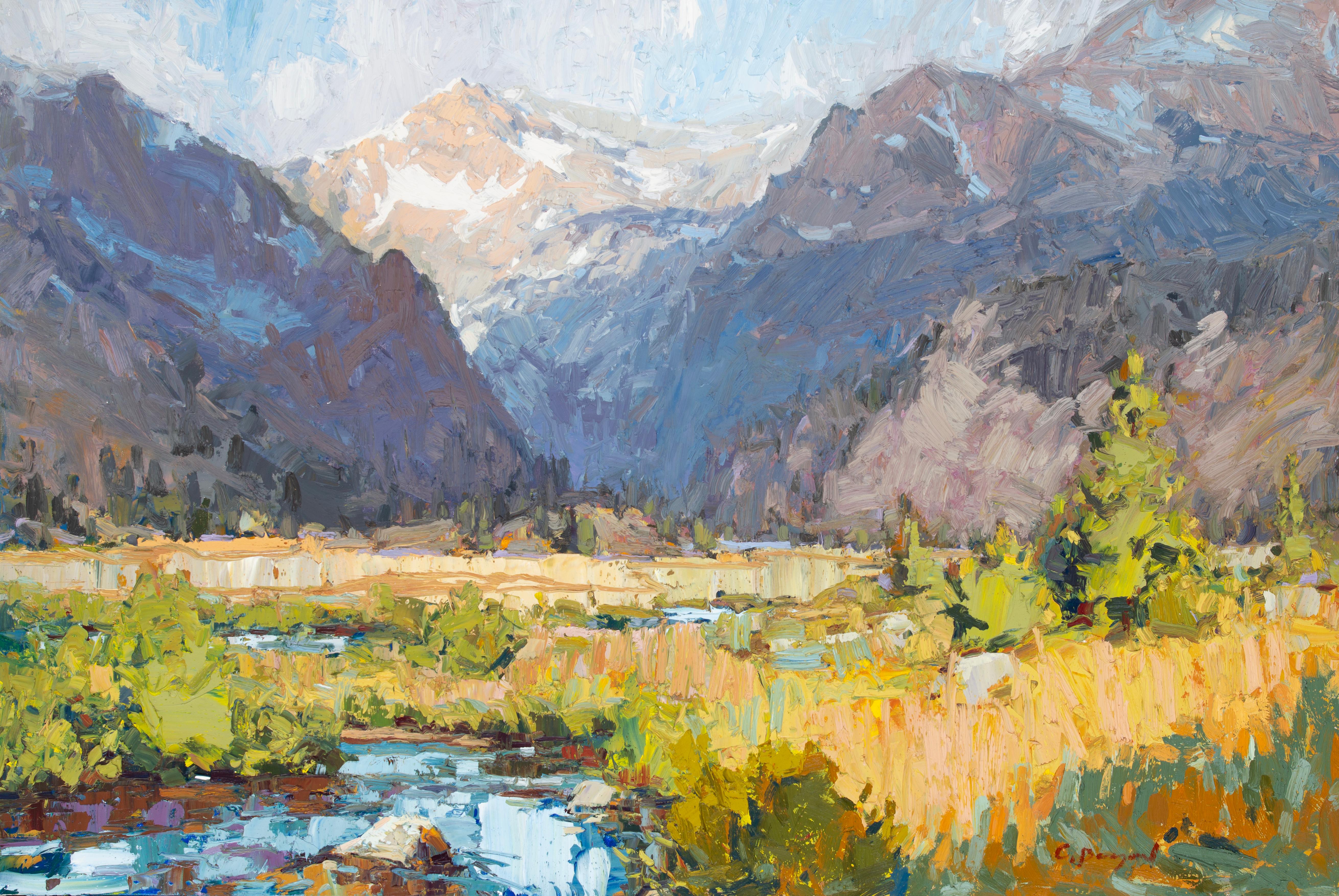Parc de la Moraine - Impressionnisme Painting par Chula Beauregard