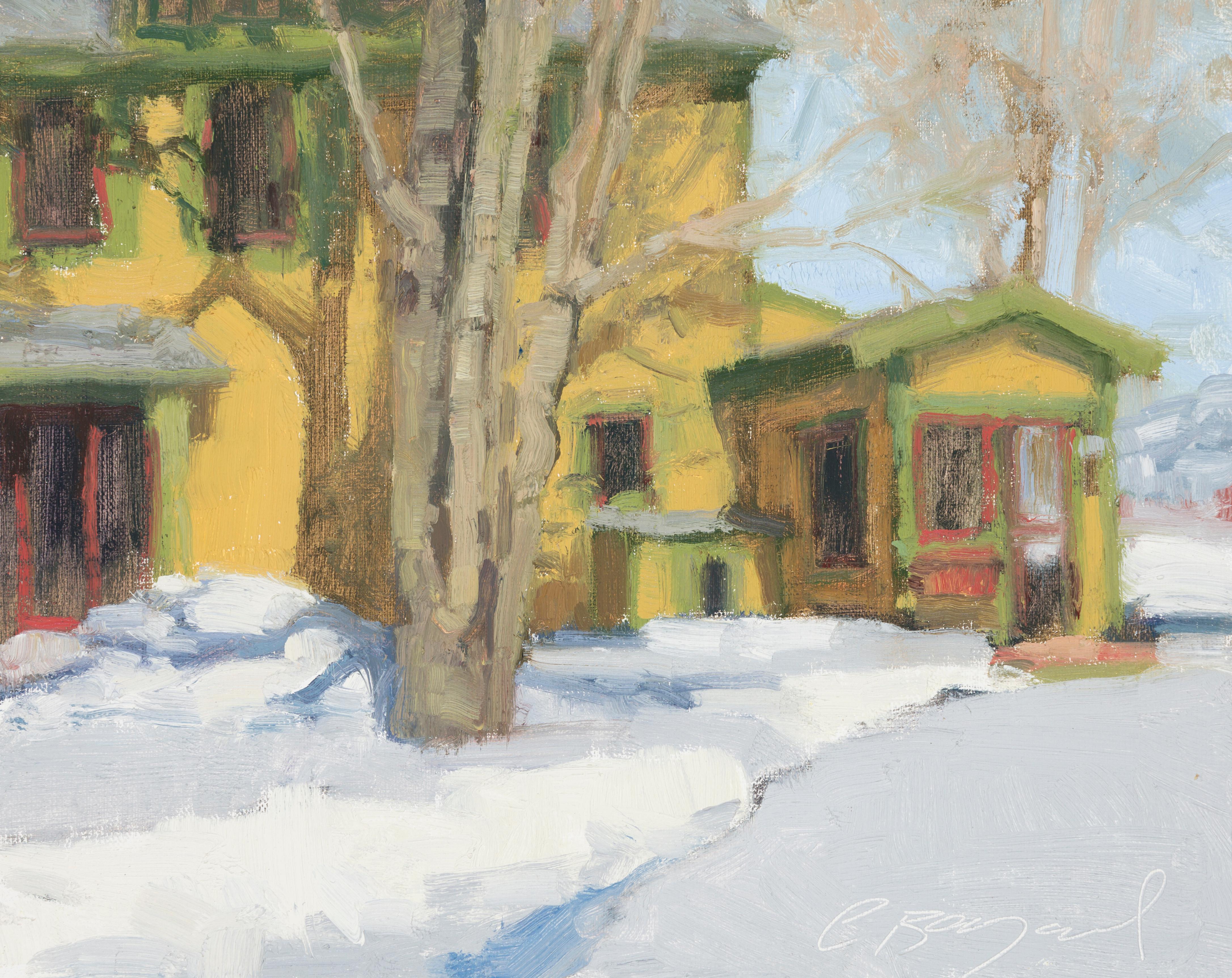 The Yellow Farmhouse - Painting by Chula Beauregard