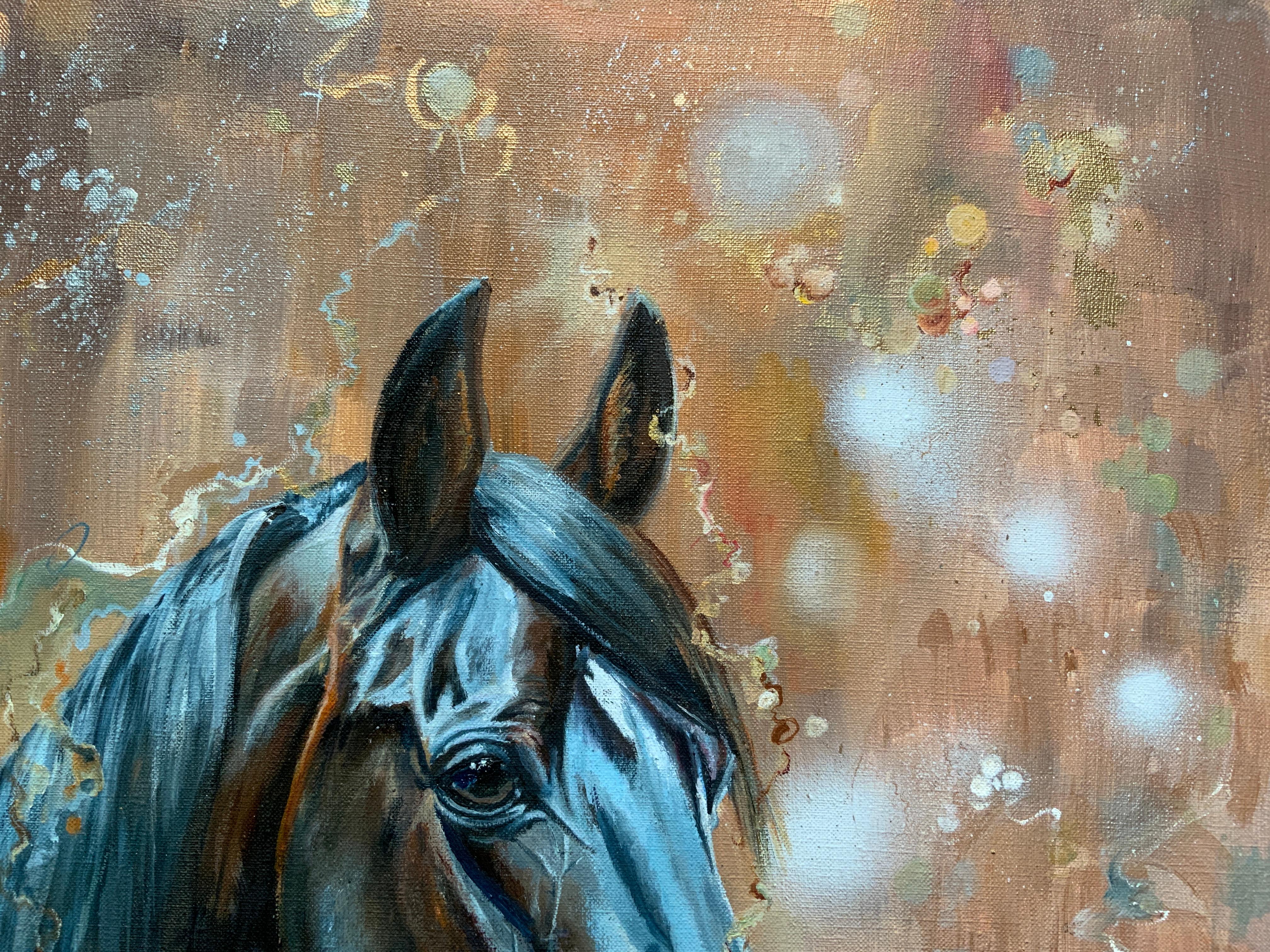 Libertad (2) - Animal Painting Gris de Chulkova Elena