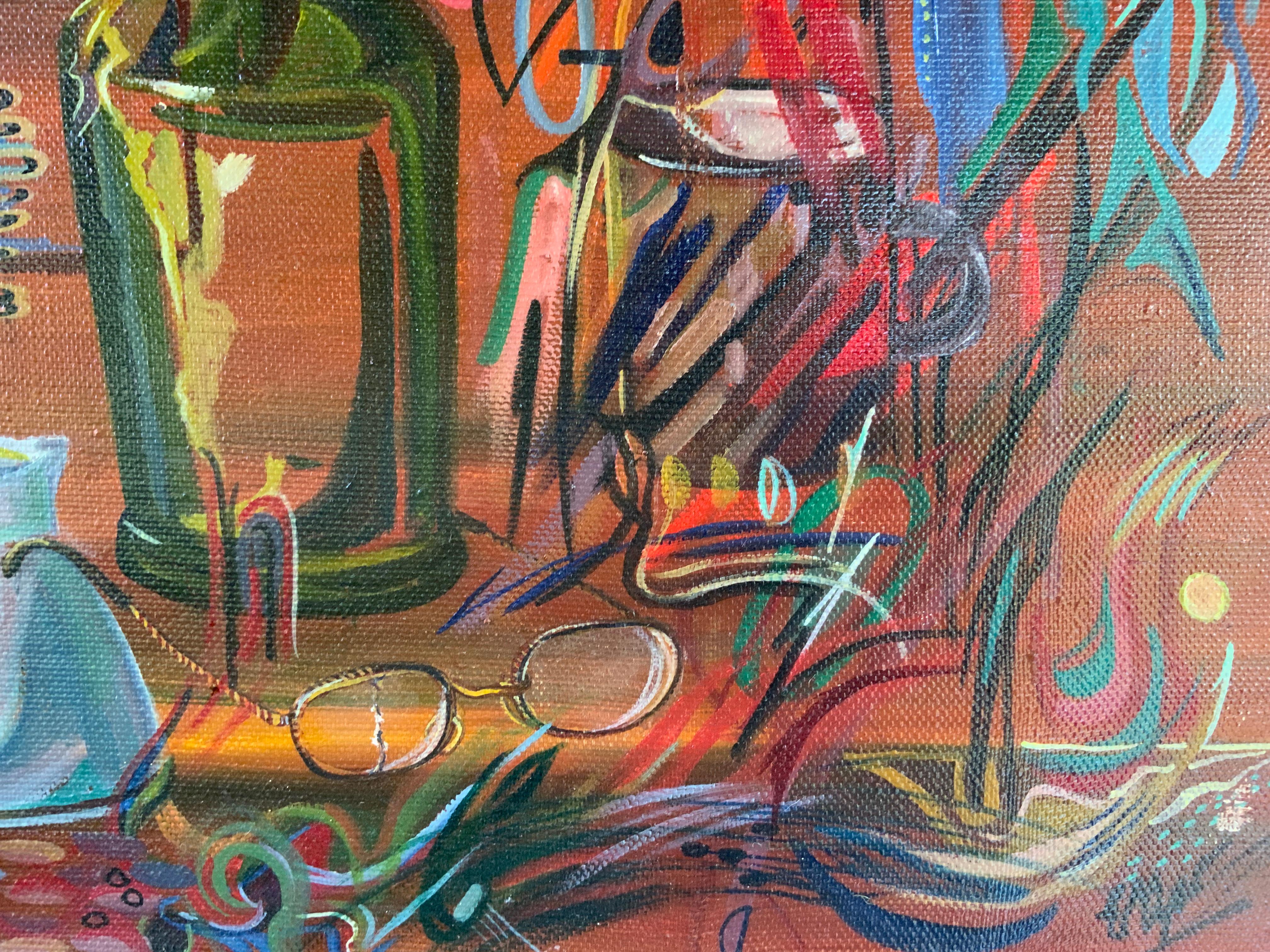 Stillleben mit unnötiglichen Gegenständen – Painting von Chulkova Elena