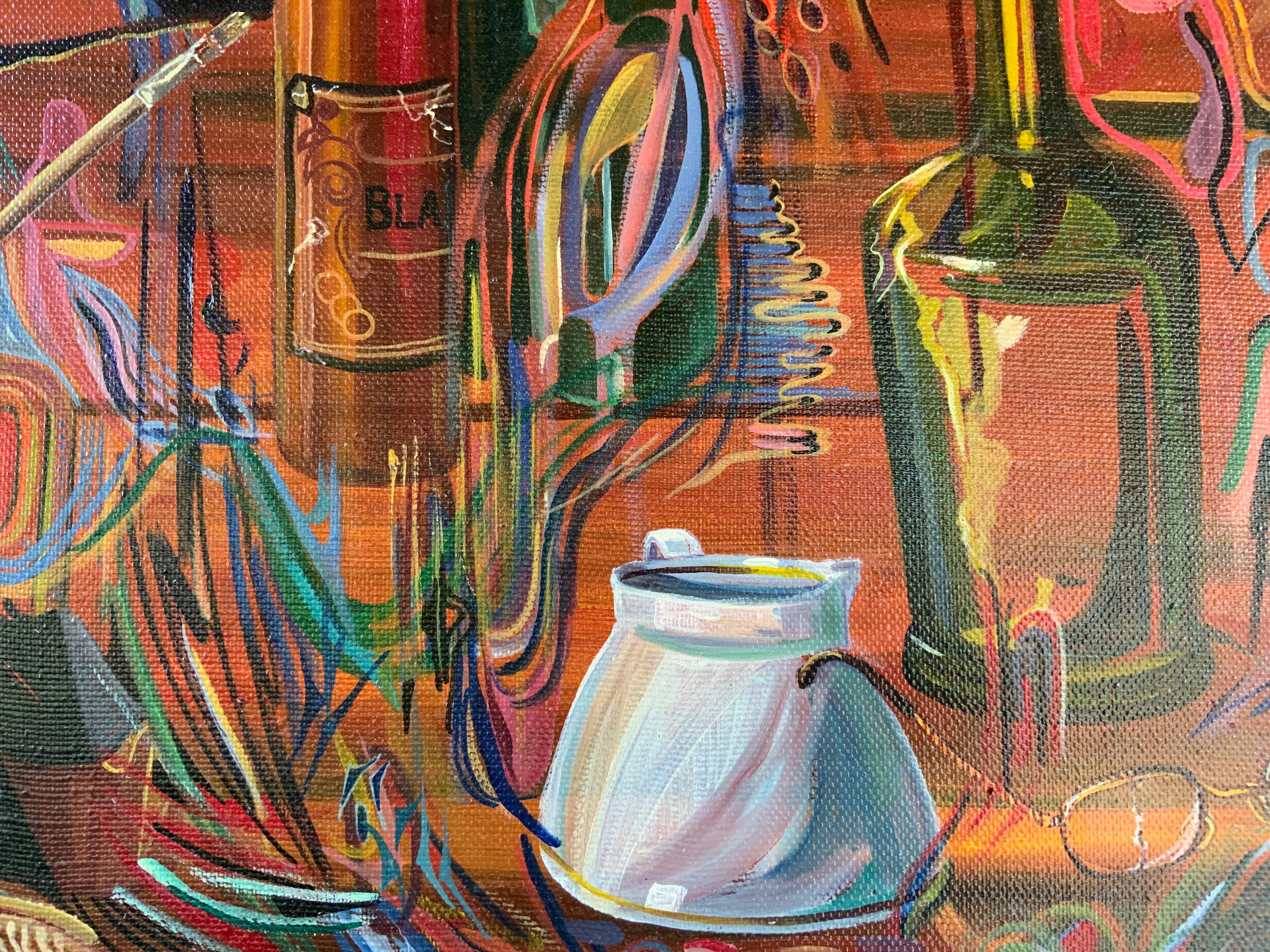 Stillleben mit unnötiglichen Gegenständen (Zeitgenössisch), Painting, von Chulkova Elena