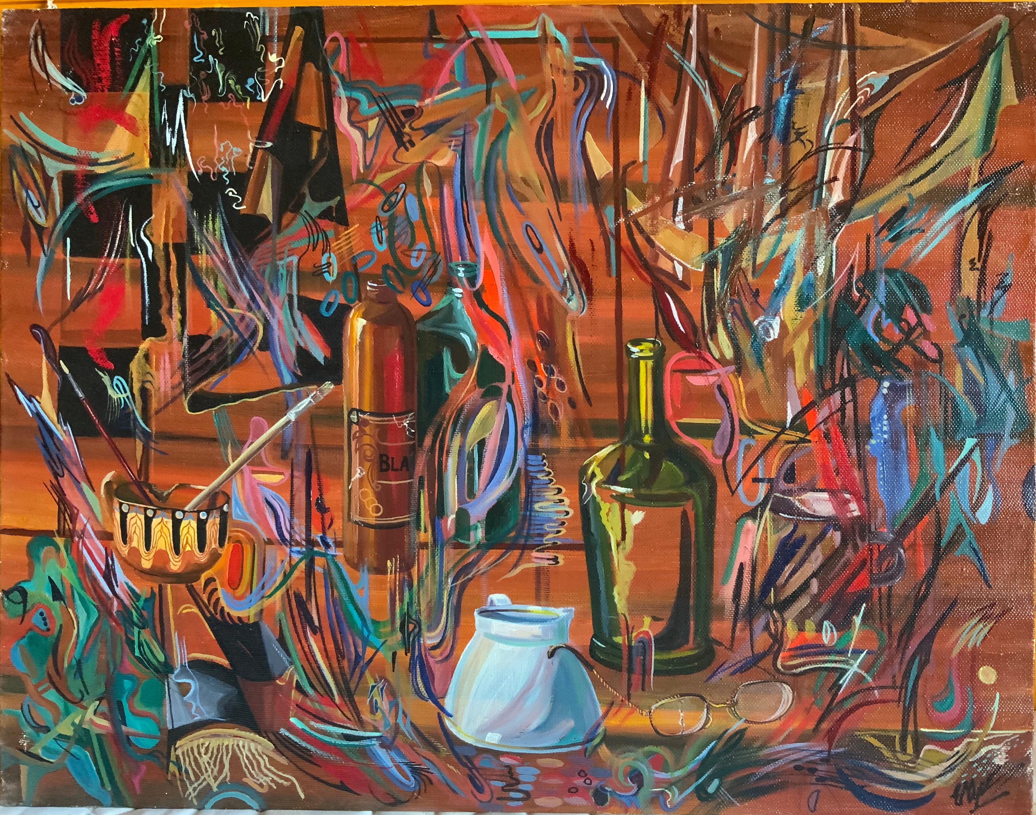 Chulkova Elena Interior Painting – Stillleben mit unnötiglichen Gegenständen