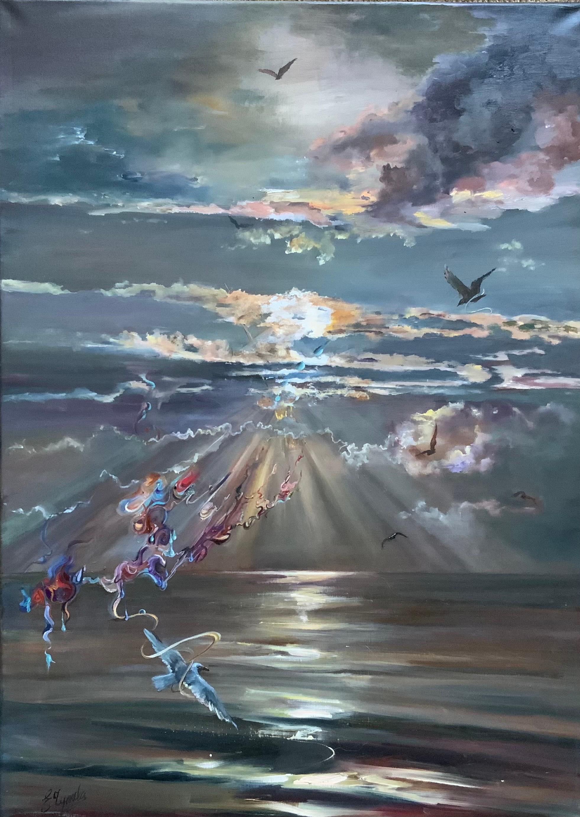 Sunset - Painting by Chulkova Elena