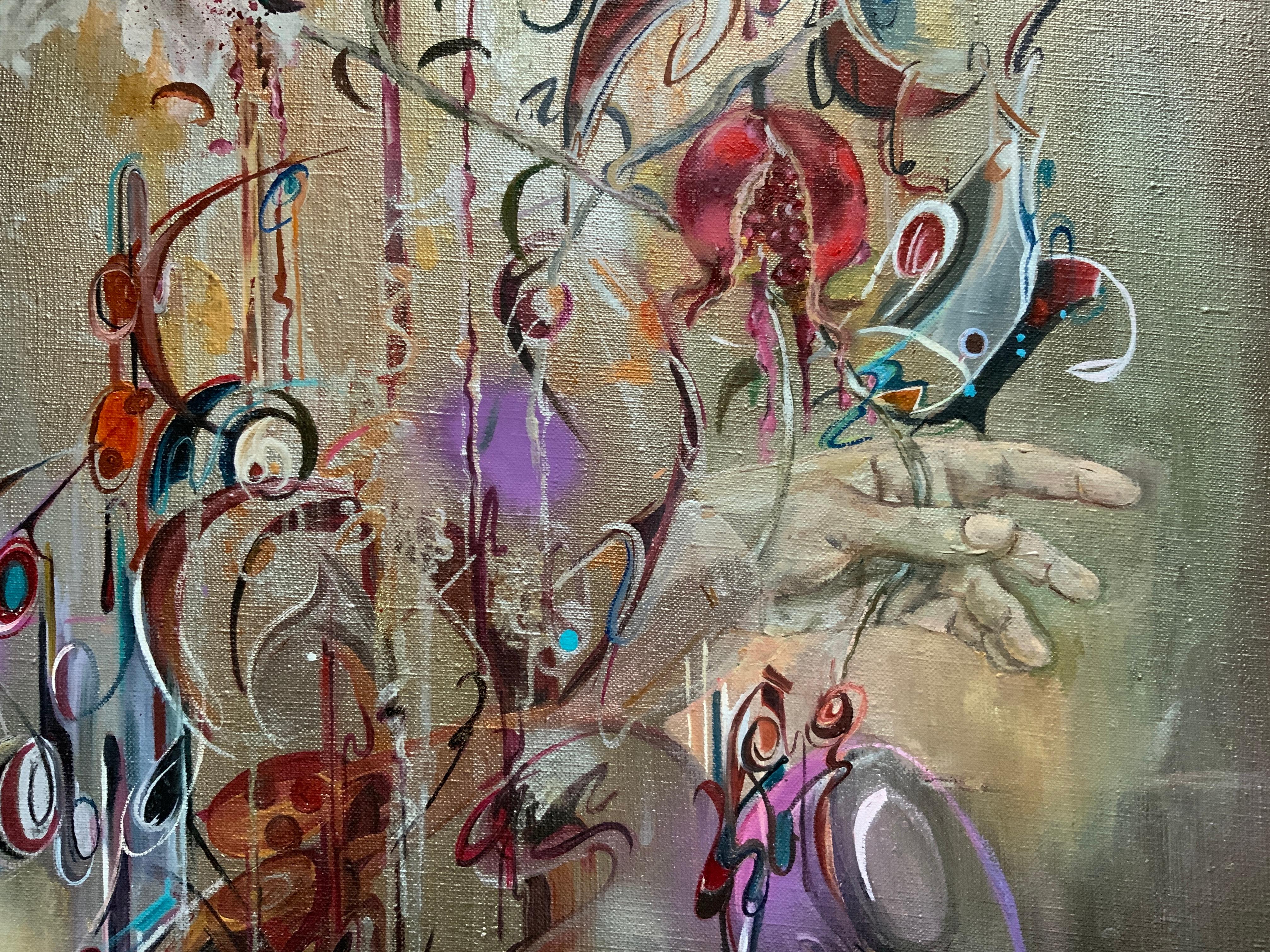 Symbole de Bottichelli - Impressionnisme abstrait Painting par Chulkova Elena