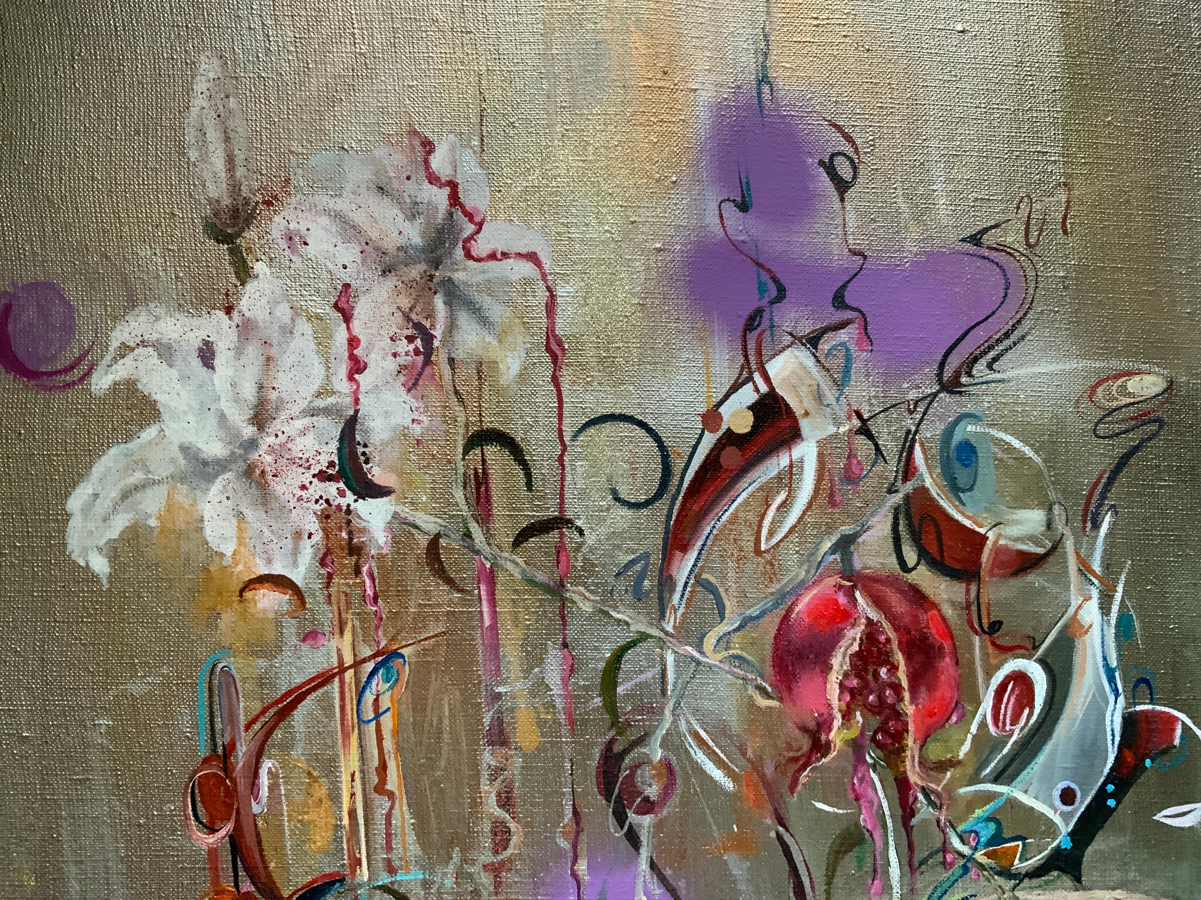 Symbole de Bottichelli - Gris Animal Painting par Chulkova Elena