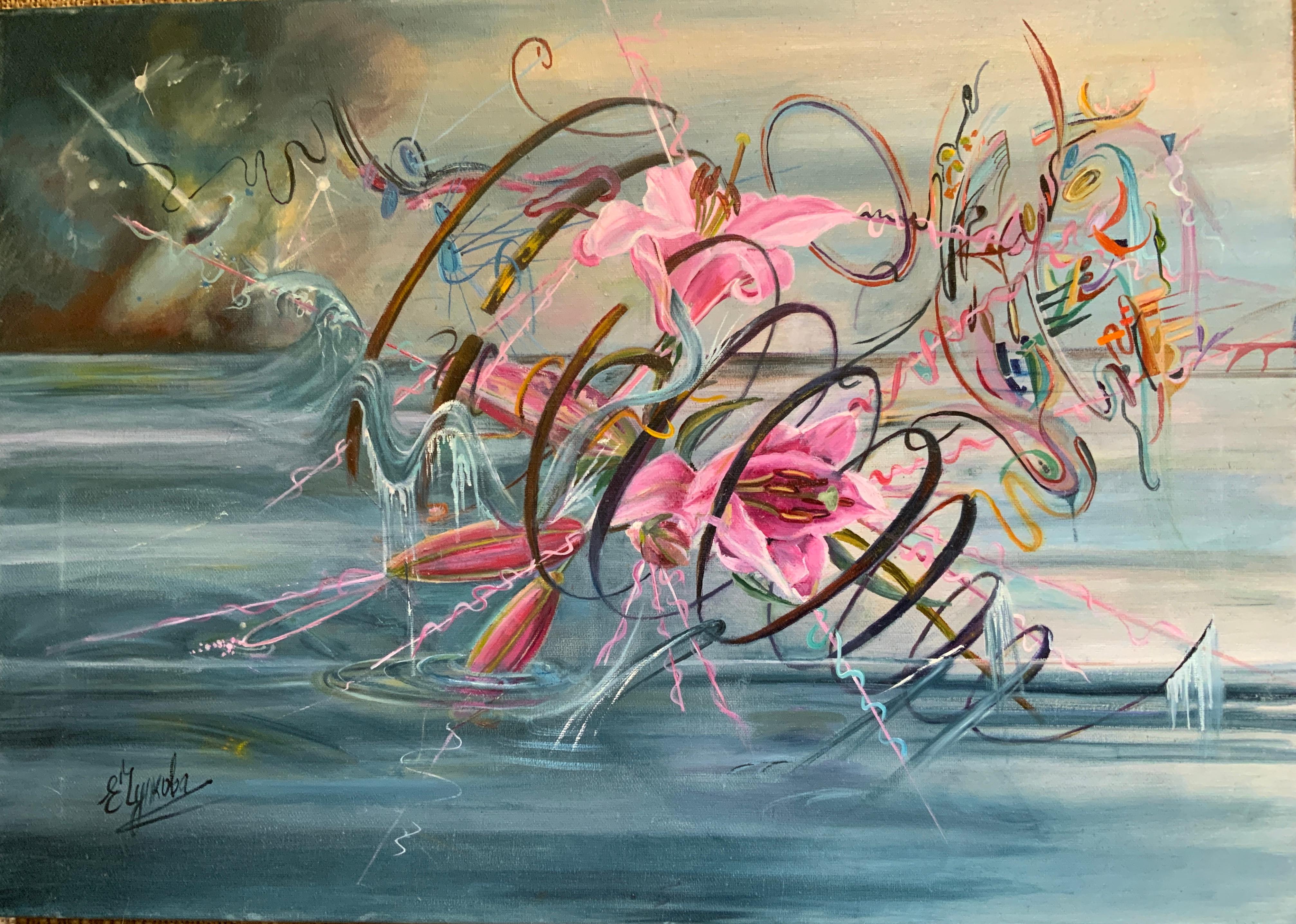 The birth of flora 3 - Painting by Chulkova Elena