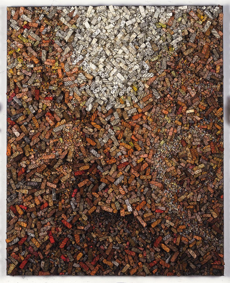 Aggregation 02-OC008
Mixed media and Korean Mulberry paper
Signed on the reverse
163 by 131 cm.
Executed in 2002

Provenance
- Private Collection, Seoul
- Private Collection, Europe

About:
Born in Hongchun, Korea in 1944 Chun Kwang Young was