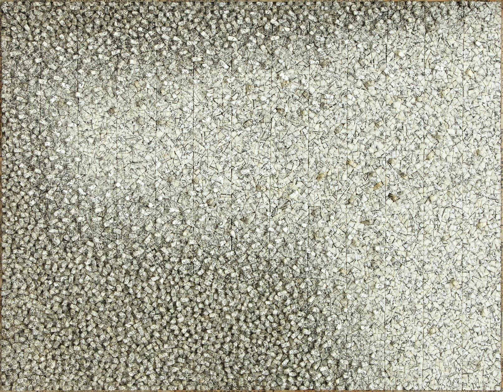 Aggregation 03-S143
Mixed media and Korean Mulberry paper
Signed, titled on the reverse
118 by 92 cm.
Executed in 2003

Provenance
- Insa Gallery, Seoul
- Private Collection, Korea
- Private Collection, Europe

About: 
Born in Hongchun, Korea in