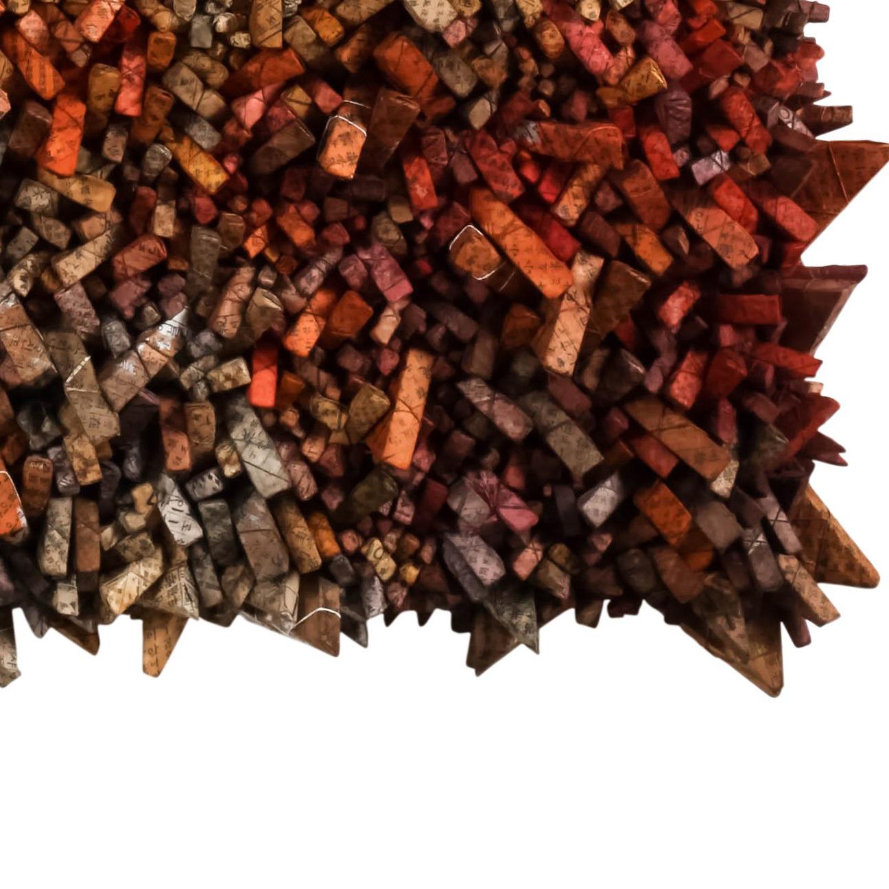 Chun Kwang Young
Aggregation 13 - AU038, 2013
Mixed media with Korean mulberry paper
96.5 x 80.7 inches
245 x 205 cm

Chun Kwang Young began his career as a painter. He began to experiment with paper sculpture in the mid-1990s and over time his work